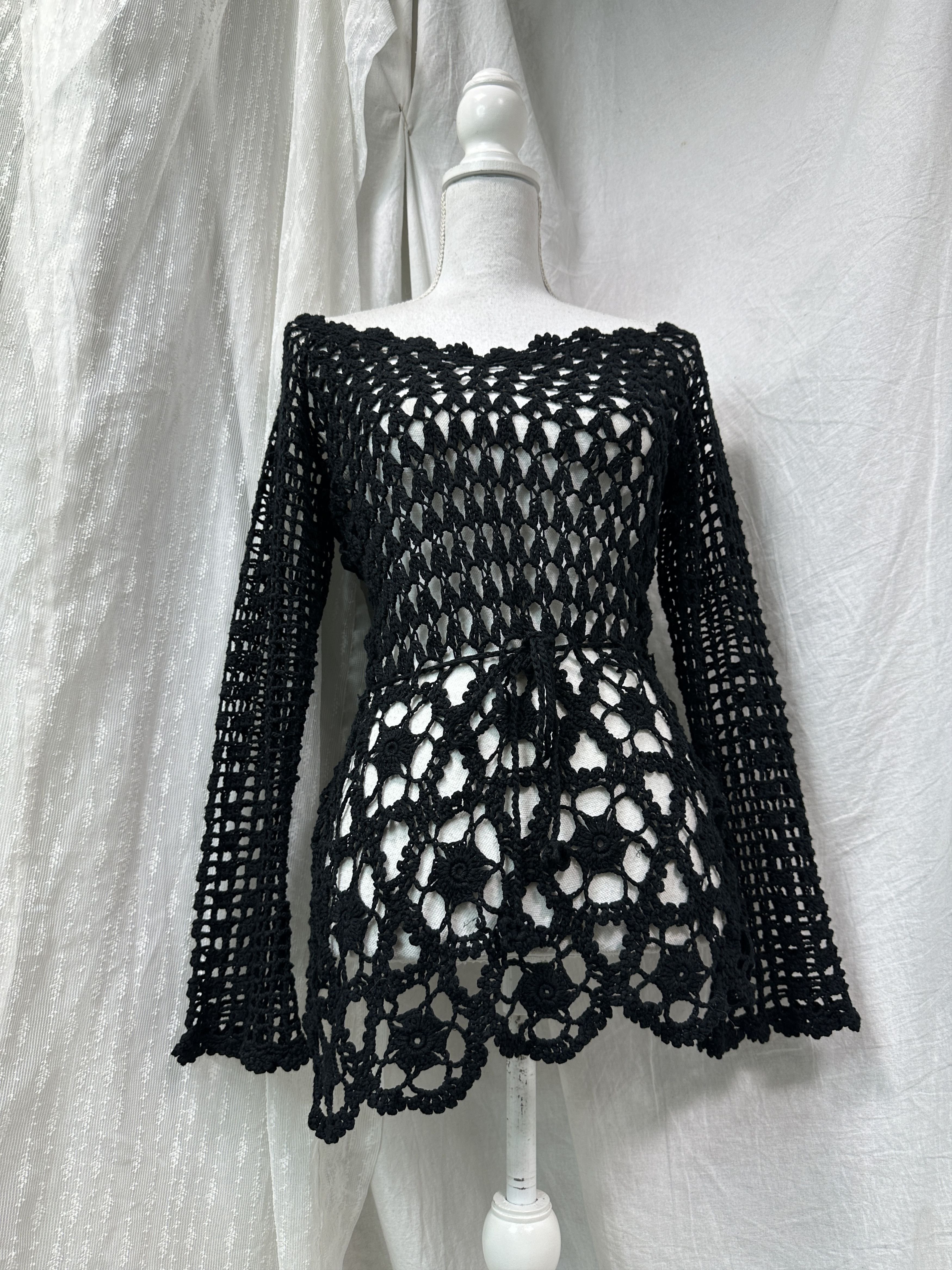 Vintage Vintage Avant Garde Fairy Crochet Sweater 00s Size S / US 4 / IT 40 - 1 Thumbnail