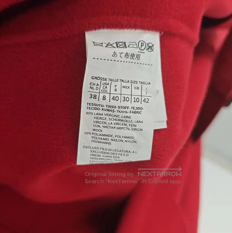 Max Mara MaxMara Red Wool Women's Coat . Size XL / US 12-14 / IT 48-50 - 3 Thumbnail