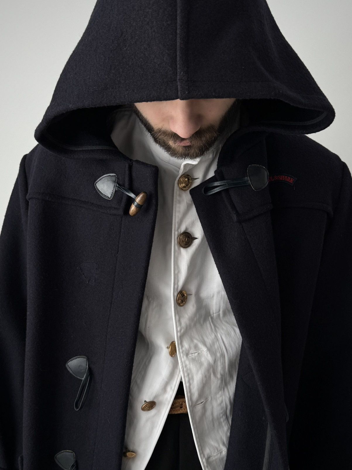 Paul & Shark Vintage 1990s Men's Paul & Shark Navy Wool Duffle Coat Size US XL / EU 56 / 4 - 1 Thumbnail