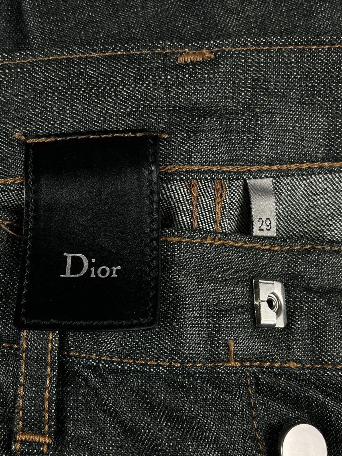 Dior × Hedi Slimane AW07 Dior Homme Navigate Polyurethane Wax Coated Denim Jeans Size US 29 - 7 Thumbnail