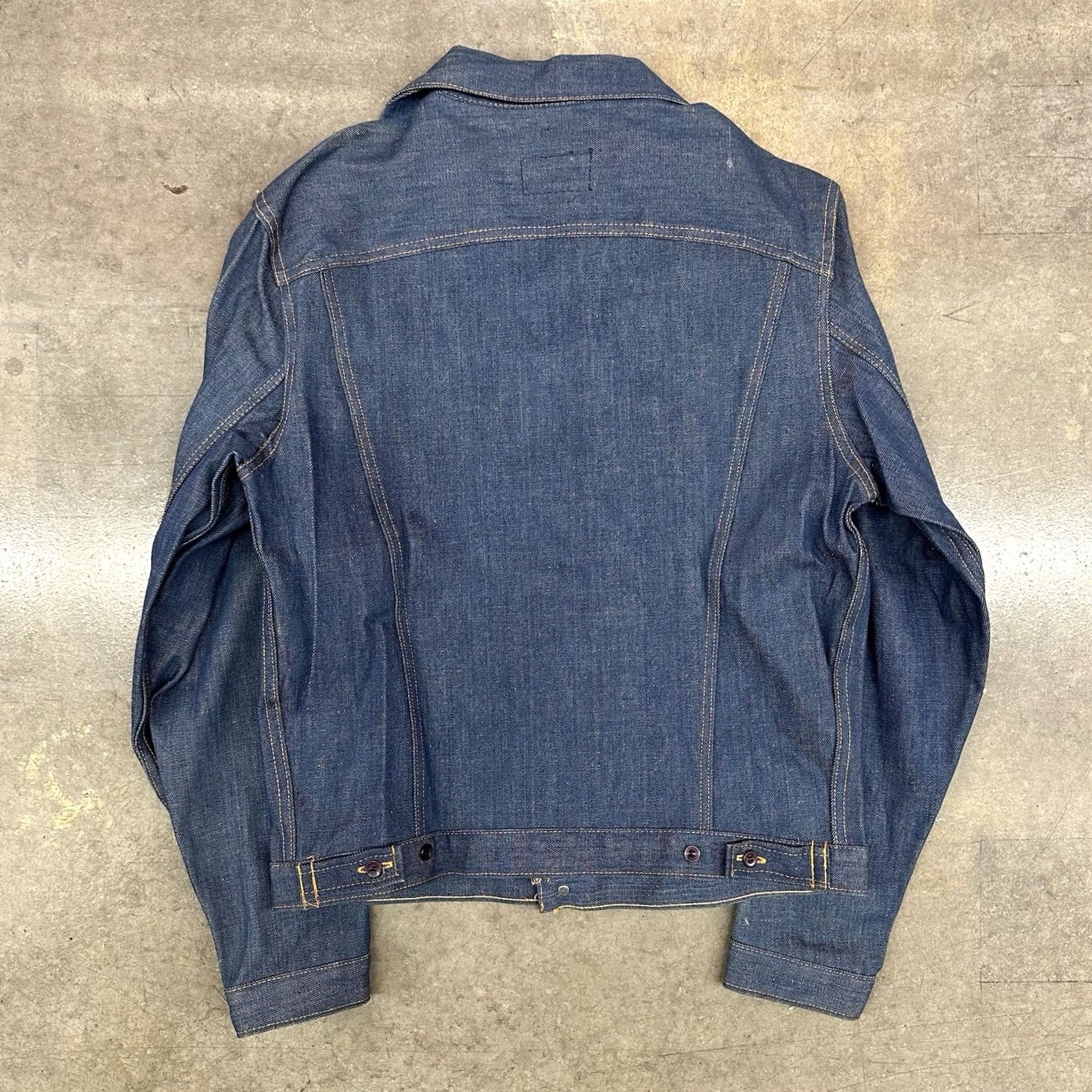 THE GREAT VINTAGE The Great Train Robbery Jean Jacket Adult M Blue Denim 70s Size US 31 - 5 Thumbnail