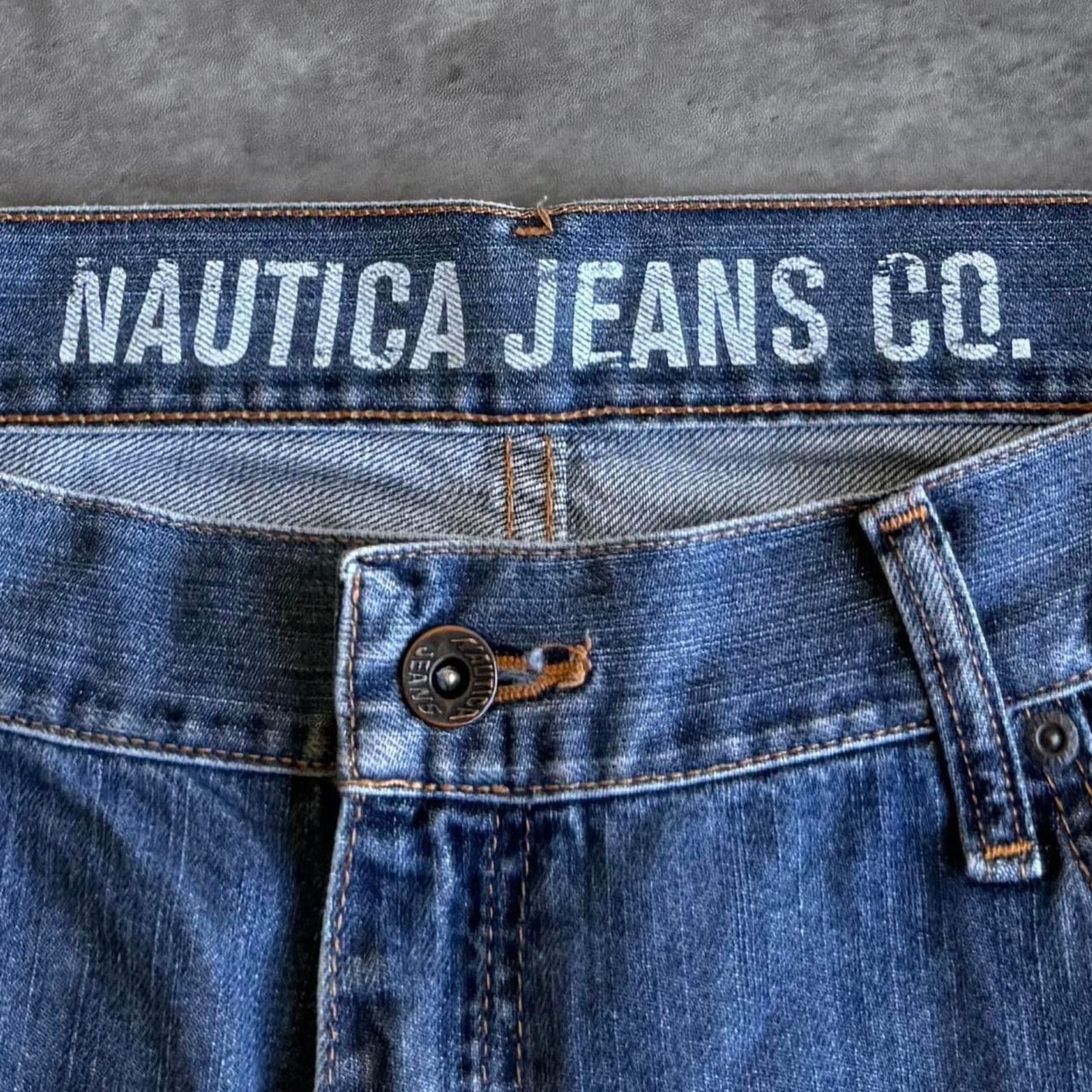 Nautica × Vintage Vintage Y2K Nautica Baggy Embroidered Denim Jeans Size US 40 / EU 56 - 4 Thumbnail