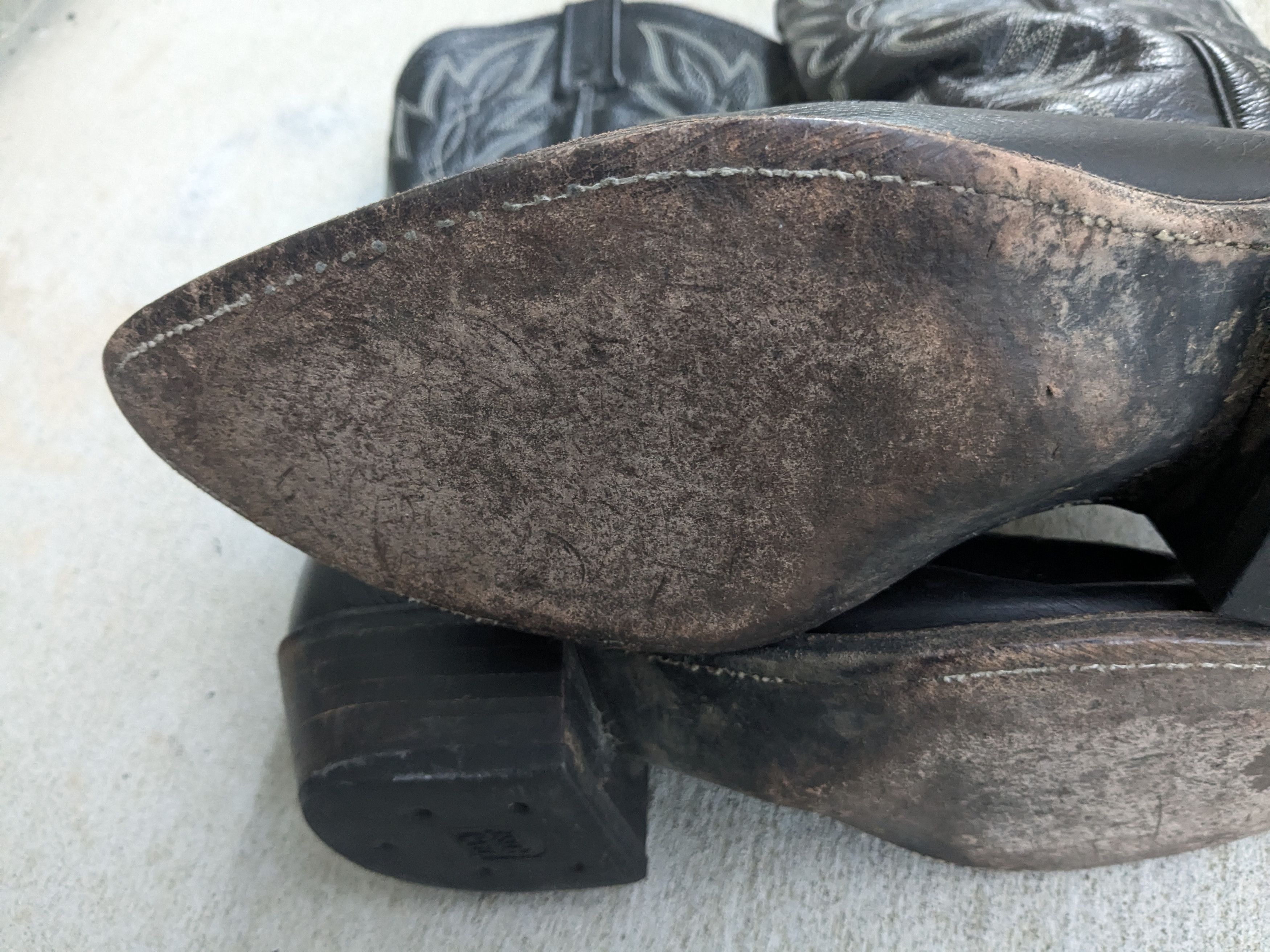 Dan Post Dan Post Cowboy Boots Black 9.5 D USA Leather Western Size US 9.5 / EU 42-43 - 12 Thumbnail