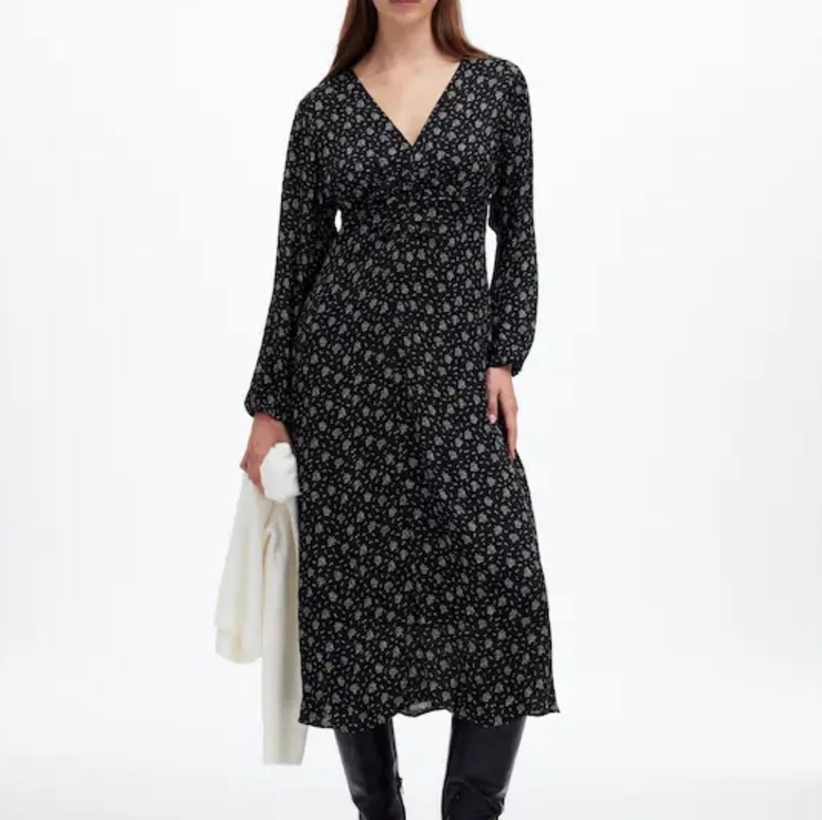 Madewell NWT Madewell Ruched Midi Dress Size S / US 4 / IT 40 - 1 Thumbnail