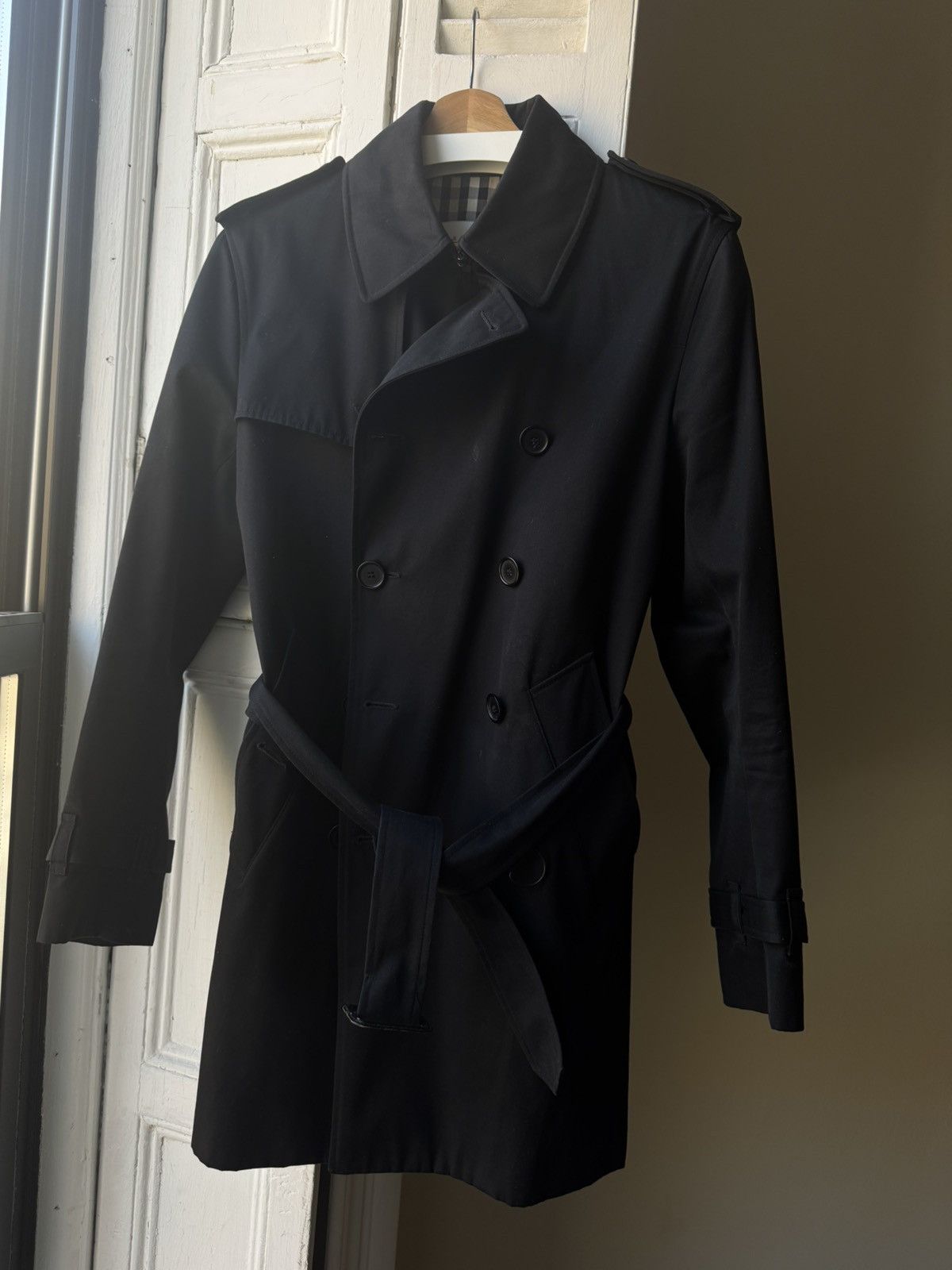 Sandro Sandro black Trench Coat mid-lengh Size US M / EU 48-50 / 2 - 1 Thumbnail