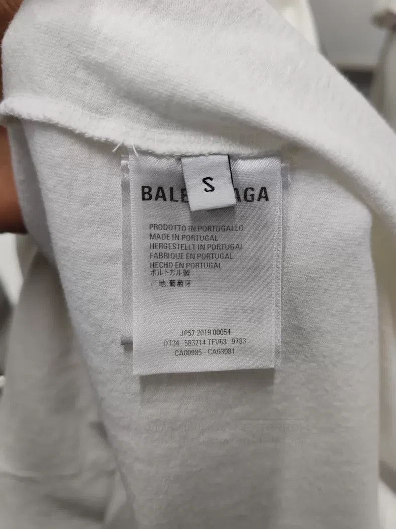 Balenciaga Balenciaga White Script Logo Short Sleeve T-Shirt Size US S / EU 44-46 / 1 - 4 Thumbnail