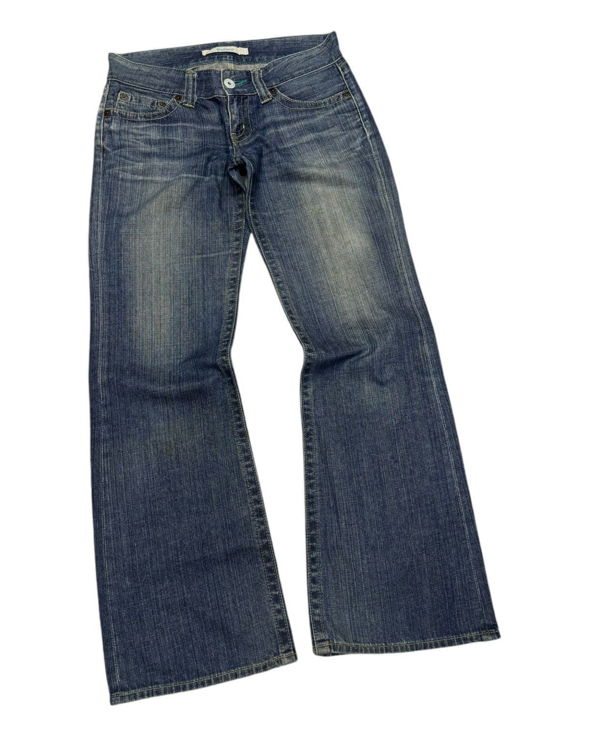 Undercover × Uniqlo FLARED🔥BOYFRIEND DISTRESSED DENIM UNIQLO FLARE JEANS Size US 31 - 3 Thumbnail