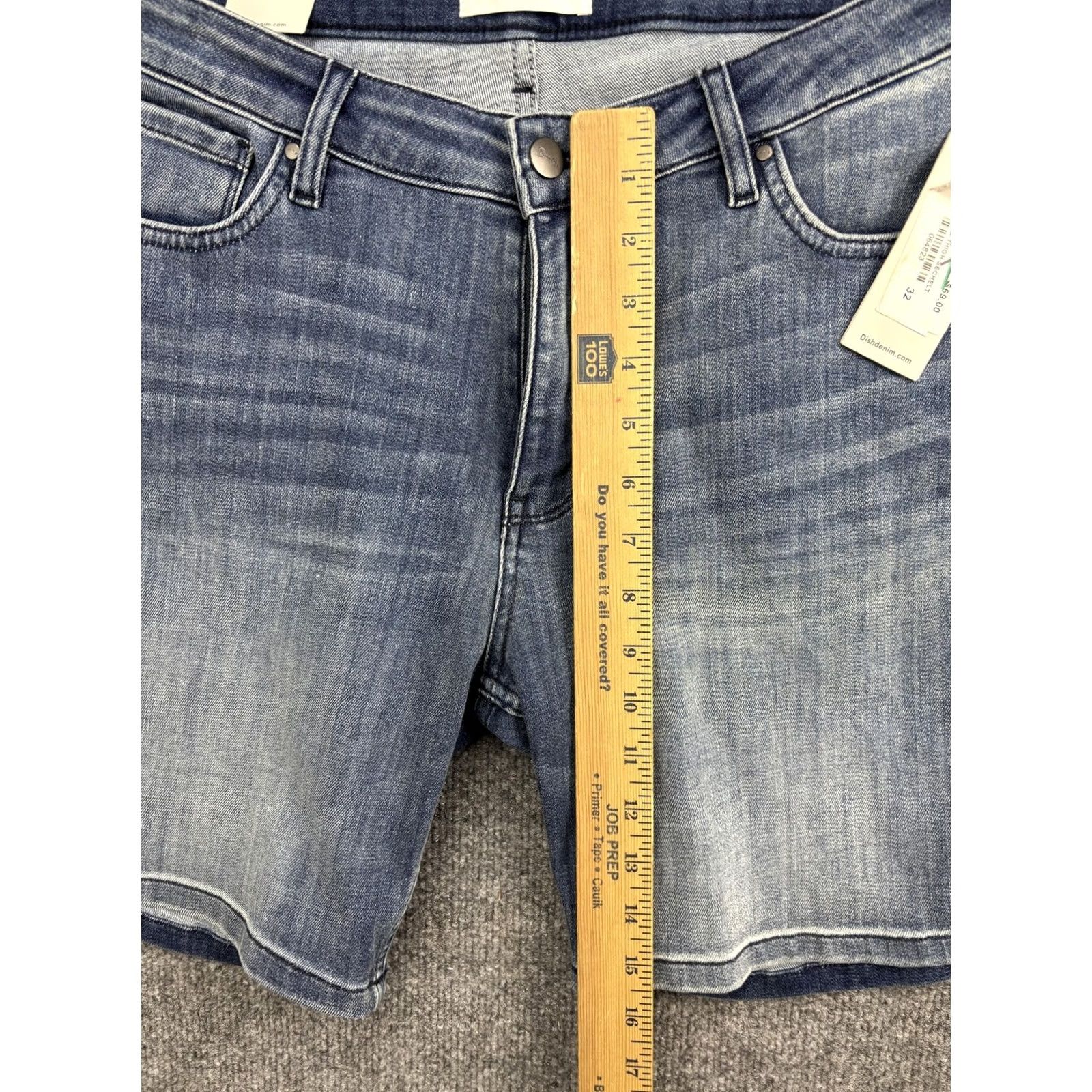 Denime Dish Denim Shorts Mens 32 Blue Adaptive Denim Stretch 5 Pocket Bermuda Medium Wash Size US 32 / EU 48 - 4 Thumbnail