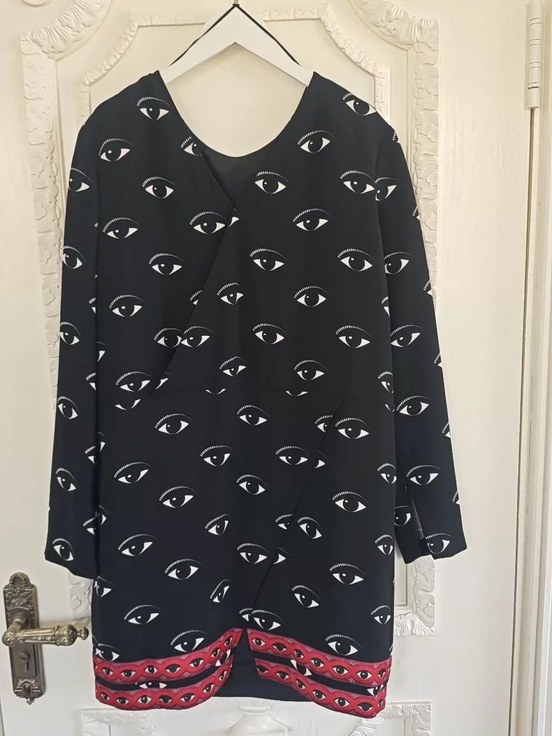 Kenzo KENZO A dress with a black eye print Size XS / US 0-2 / IT 36-38 - 4 Thumbnail