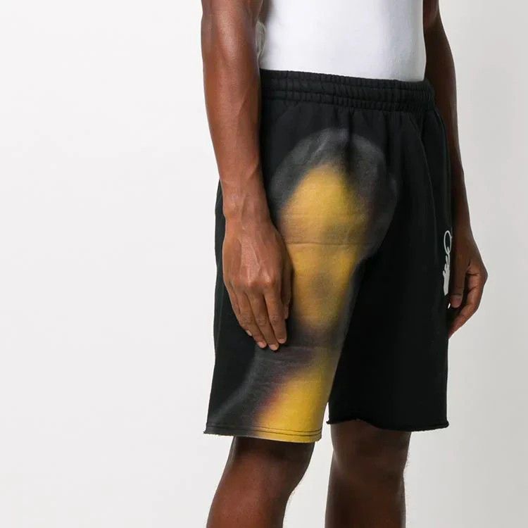 Off-White Blue Blurred Mona Lisa Arrows Sweatshorts Size US 32 / EU 48 - 2 Thumbnail