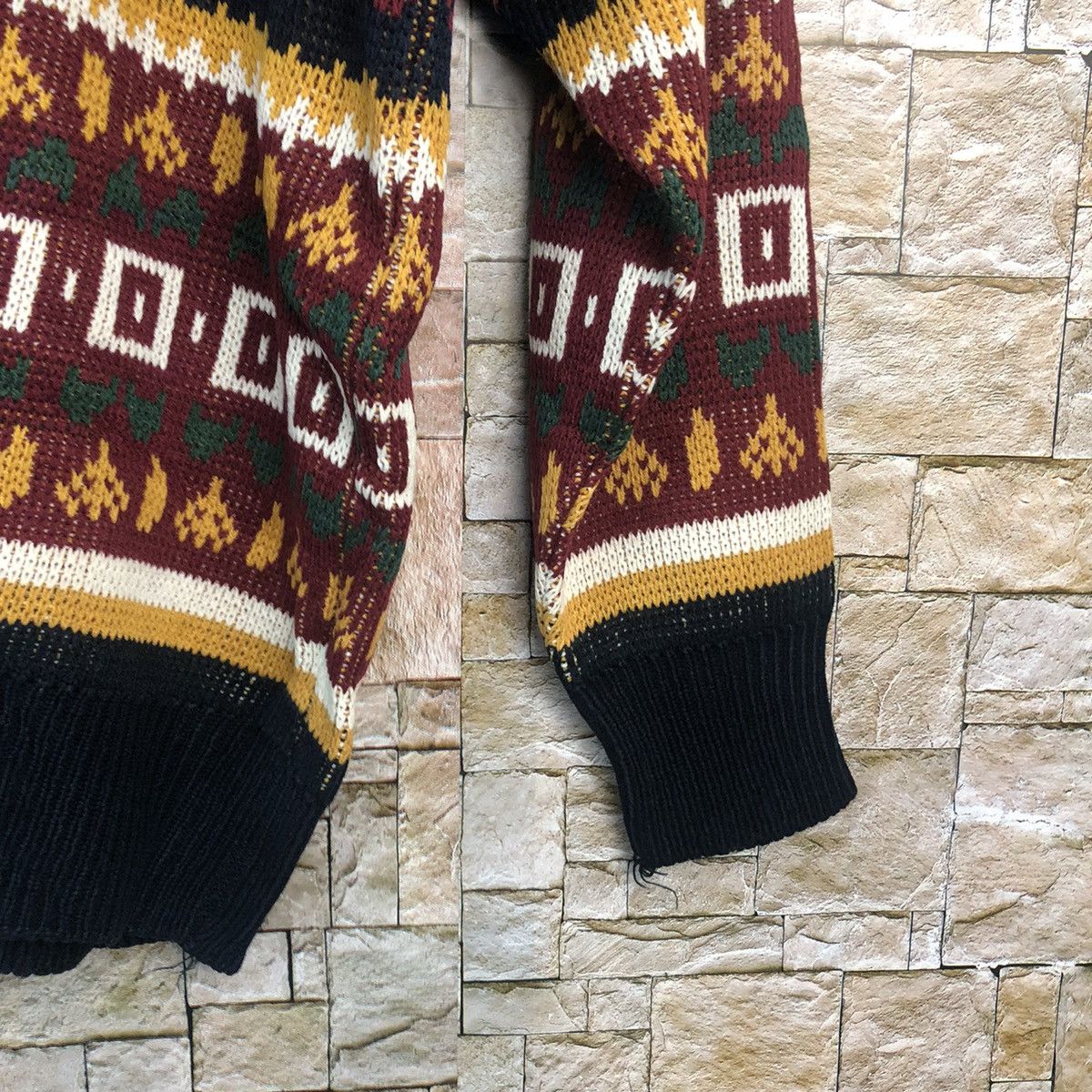 Homespun Knitwear × Japanese Brand Fun Knitz Multicolor Cardigan Knitwear #A177 Size US S / EU 44-46 / 1 - 8 Thumbnail