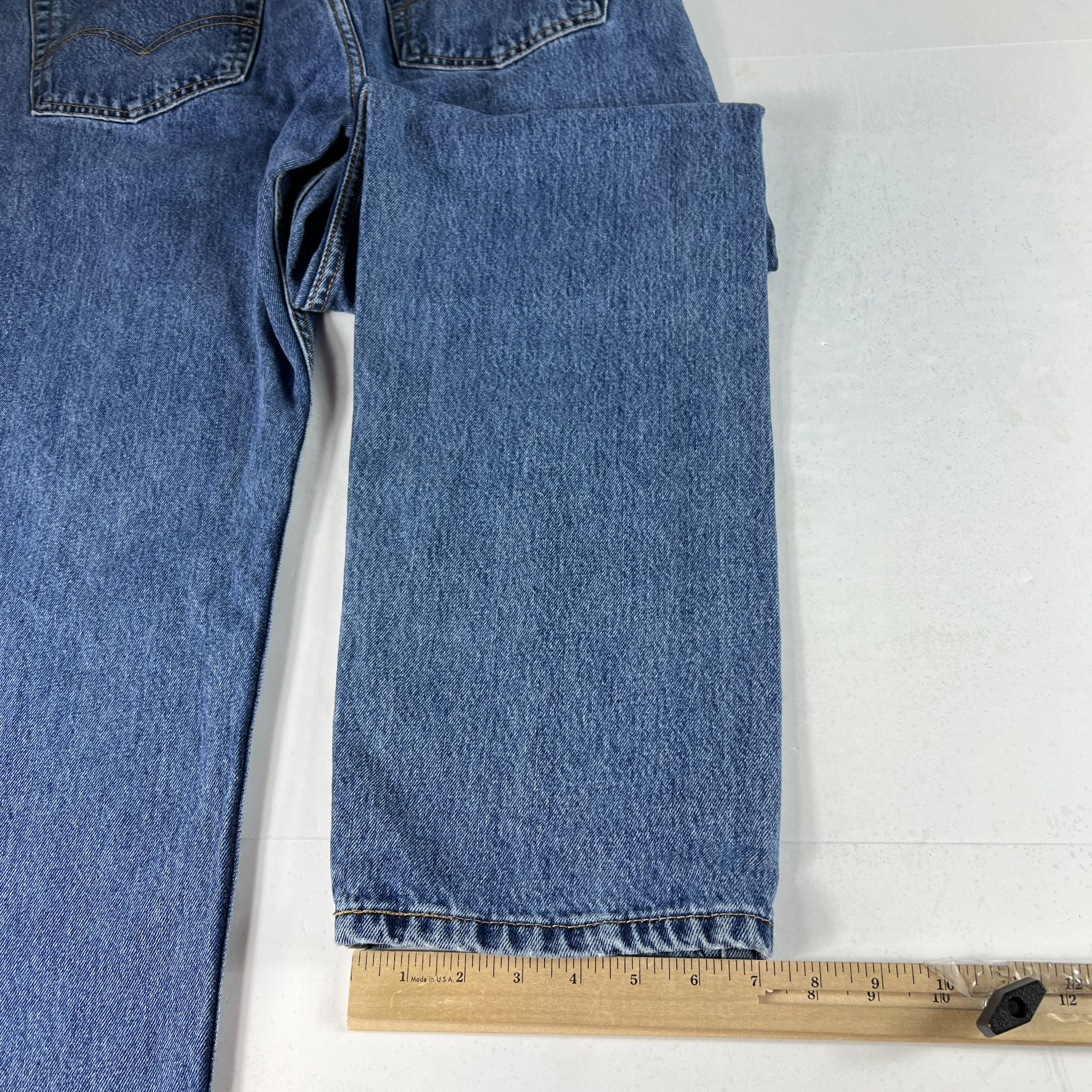 Levi's Levi's Jeans 505 Regular Straight Blue Faded Cotton Denim Size US 36 / EU 52 - 16 Thumbnail