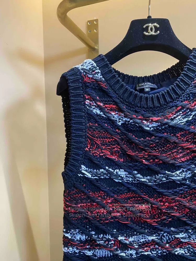 Chanel Chanel 20S Roof Series Black and Red Woven Two Pocket Dres Size XS / US 0-2 / IT 36-38 - 2 Thumbnail