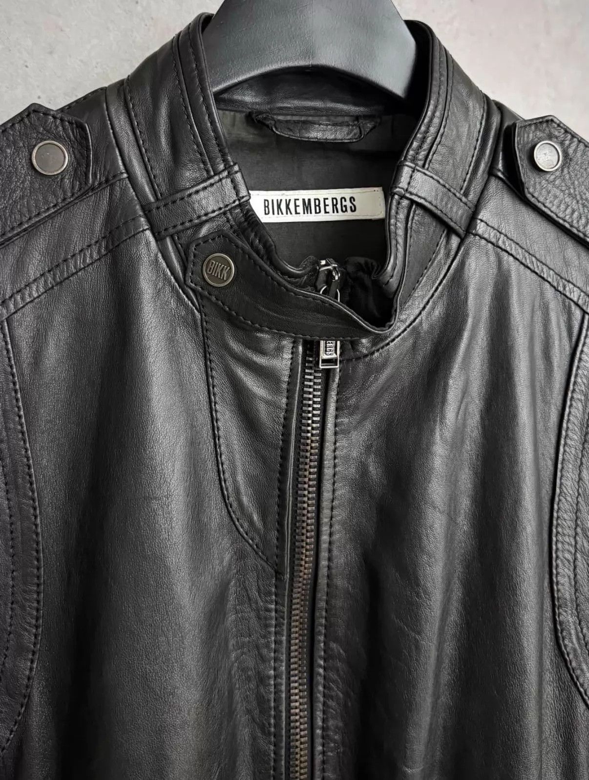 Dirk Bikkembergs dirk bikkembergs Lambskin Moto Zipper Jacket Size US M / EU 48-50 / 2 - 3 Thumbnail