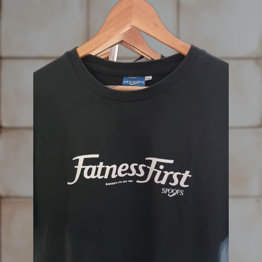 Vintage Vintage Unbranded T-shirt Men XL Black Fatness First Spoofs Funny Shirt Size US XL / EU 56 / 4 - 1 Thumbnail