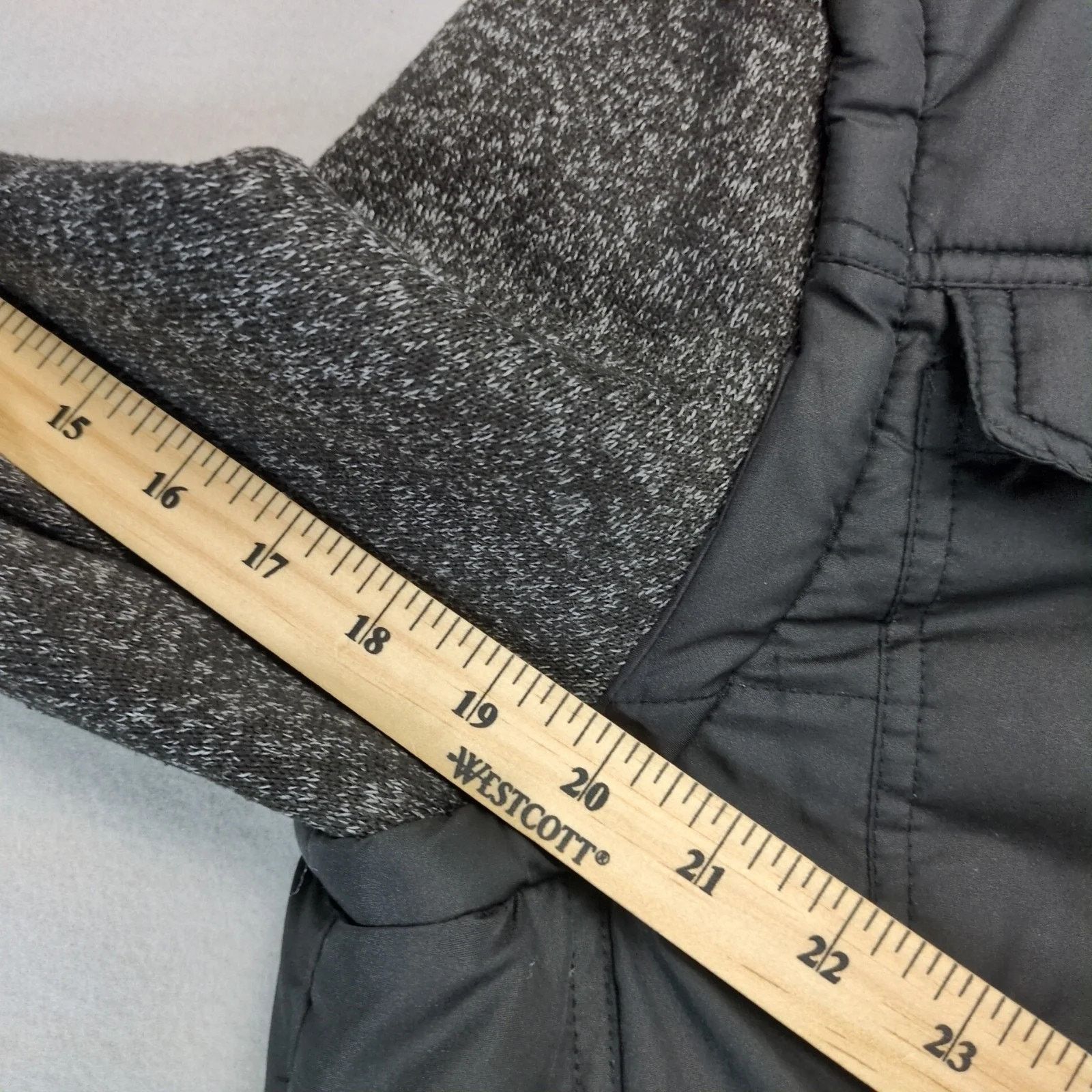 Other Distortion Black Puffer Jacket Men's S Knit Sleeves Full Zip Size US S / EU 44-46 / 1 - 7 Thumbnail