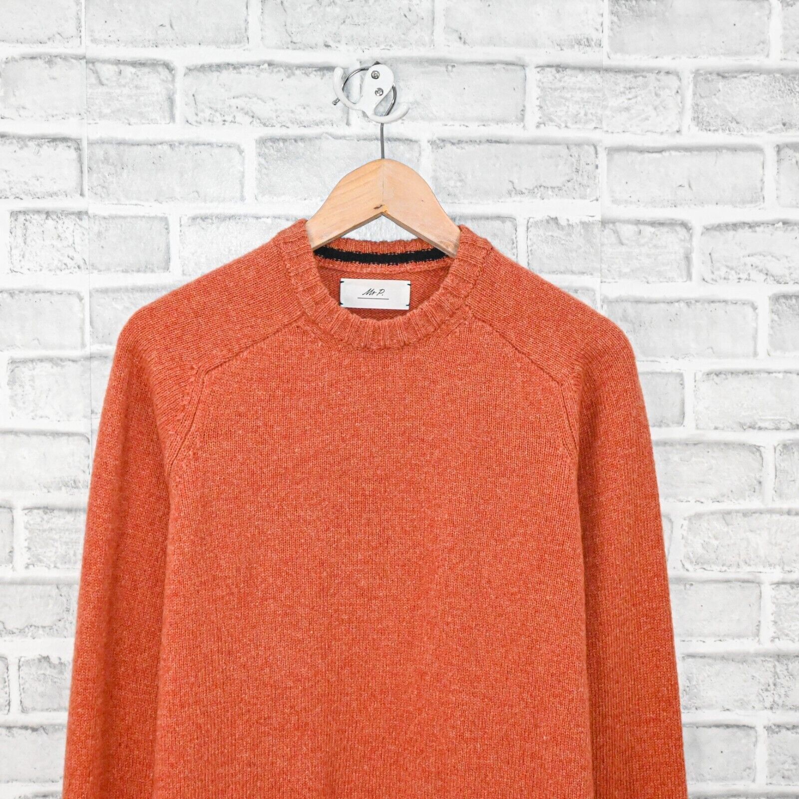 Porter Mr P. Mr Porter Mélange Shetland Wool Sweater Crew orange Size US S / EU 44-46 / 1 - 7 Thumbnail