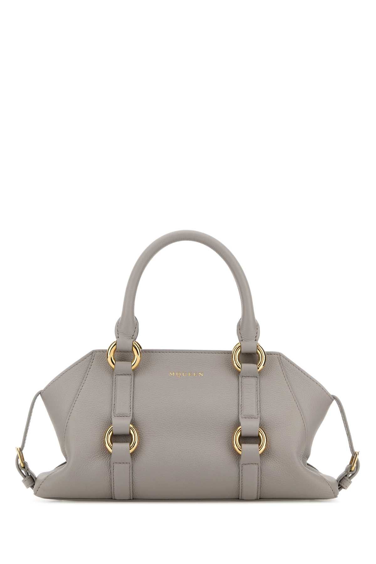 Alexander McQueen Grey Leather Small Farringdon Handbag Size ONE SIZE - 1 Thumbnail