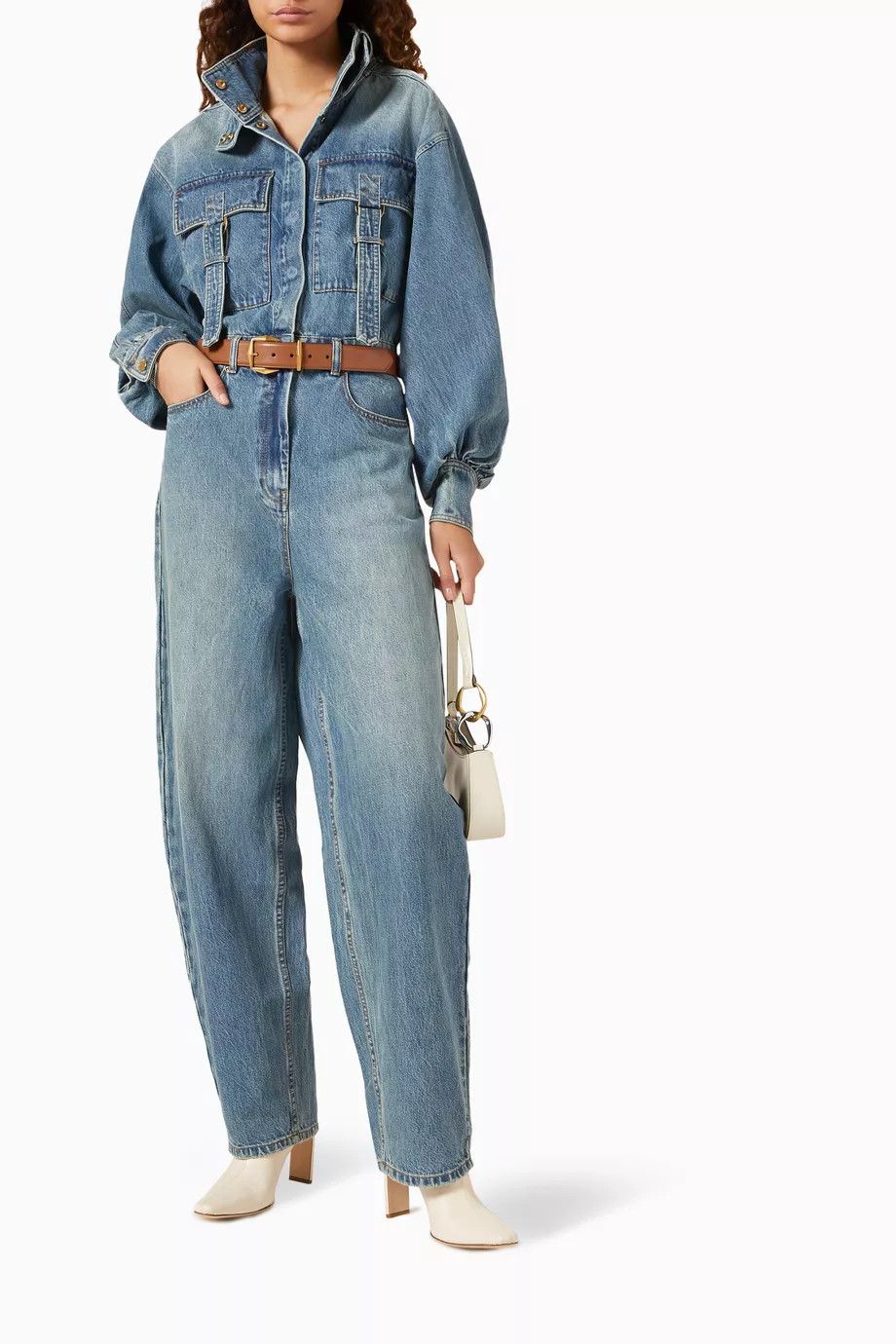 Zimmermann o1s22i1n1024 Overall Denim Jumpsuit in Blue Size 30" / US 8 / IT 44 - 2 Thumbnail