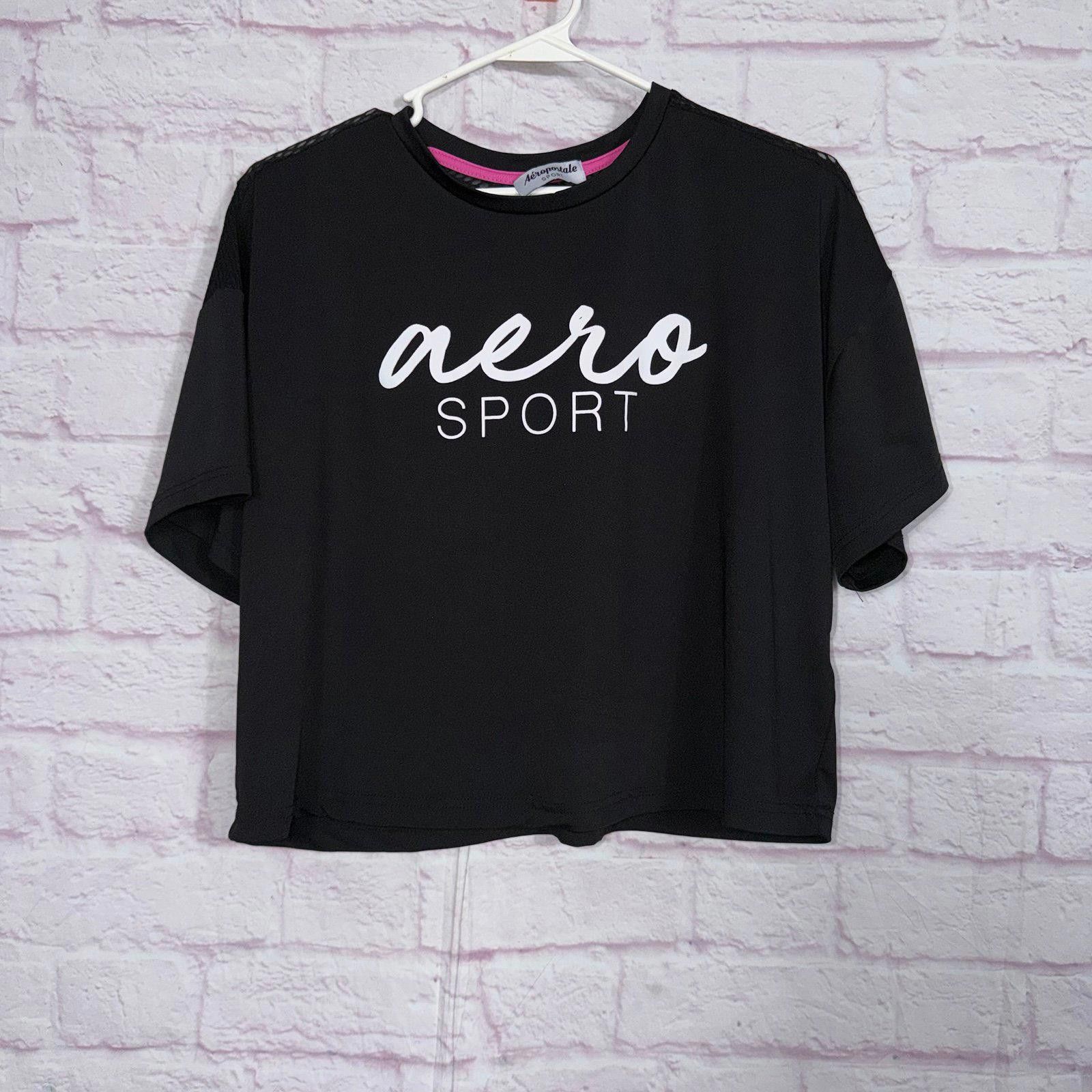 United Arrows Aeropostale Sport Black Mesh Large T-Shirt Size L / US 10 / IT 46 - 1 Thumbnail