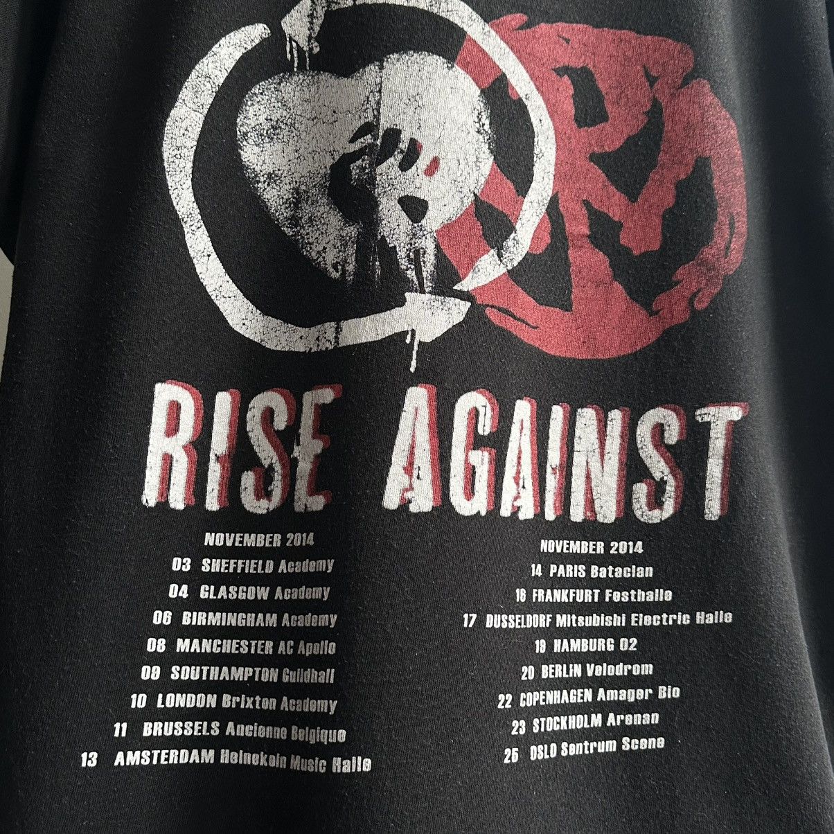 Band Tees × Vintage VINTAGE Y2K RISE AGAINST 2014 TOUR BAND TEE Size US M / EU 48-50 / 2 - 6 Thumbnail