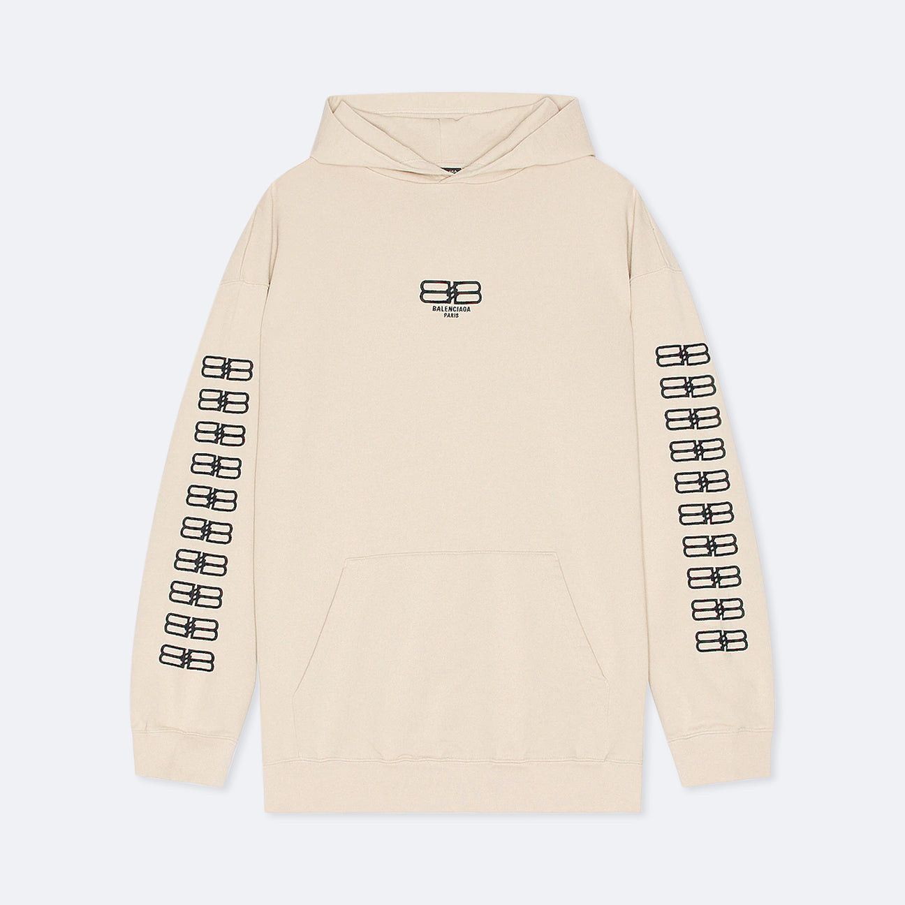image of Balenciaga Paris Bb Hoodie Cream, Men's (Size XS)
