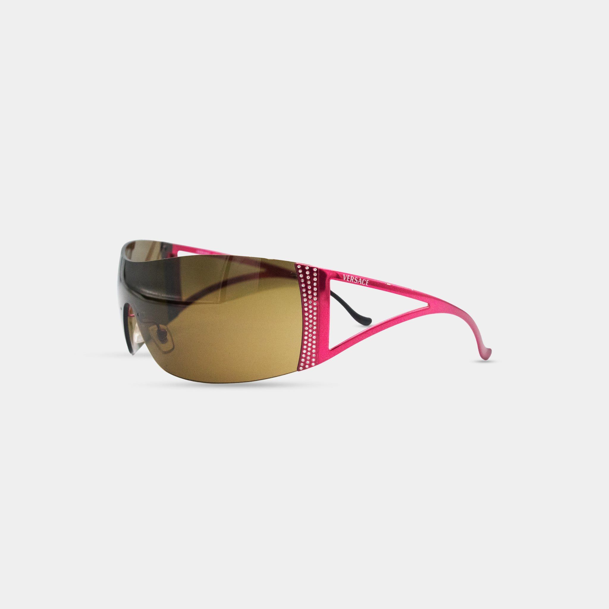 Versace Versace Swarovski Pink Frame Sunglasses Size ONE SIZE - 1 Thumbnail