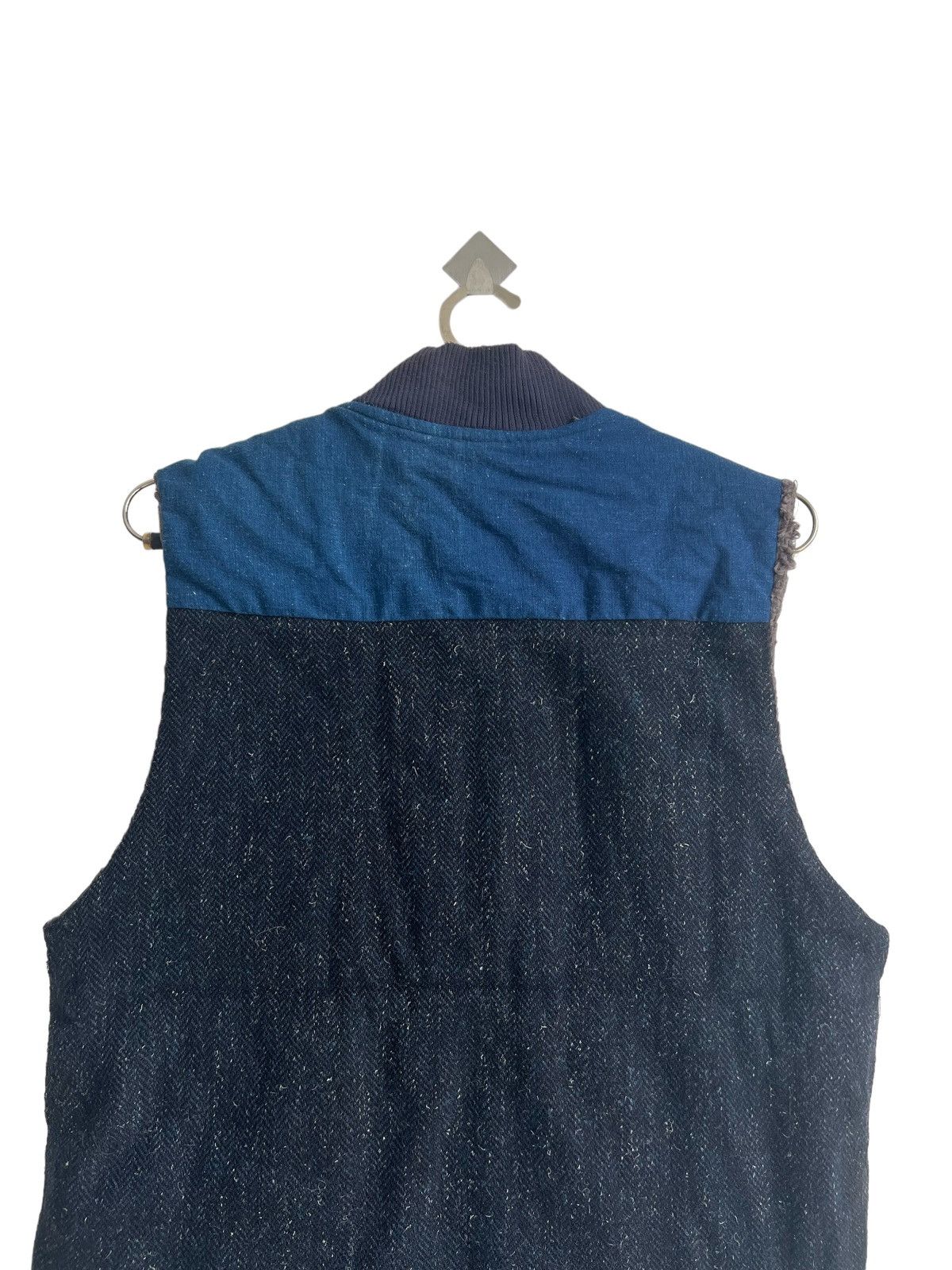Sacai FW09 Sacai Indigo Denim Wool Fur Lining Patchwork Bomber Size US M / EU 48-50 / 2 - 6 Thumbnail
