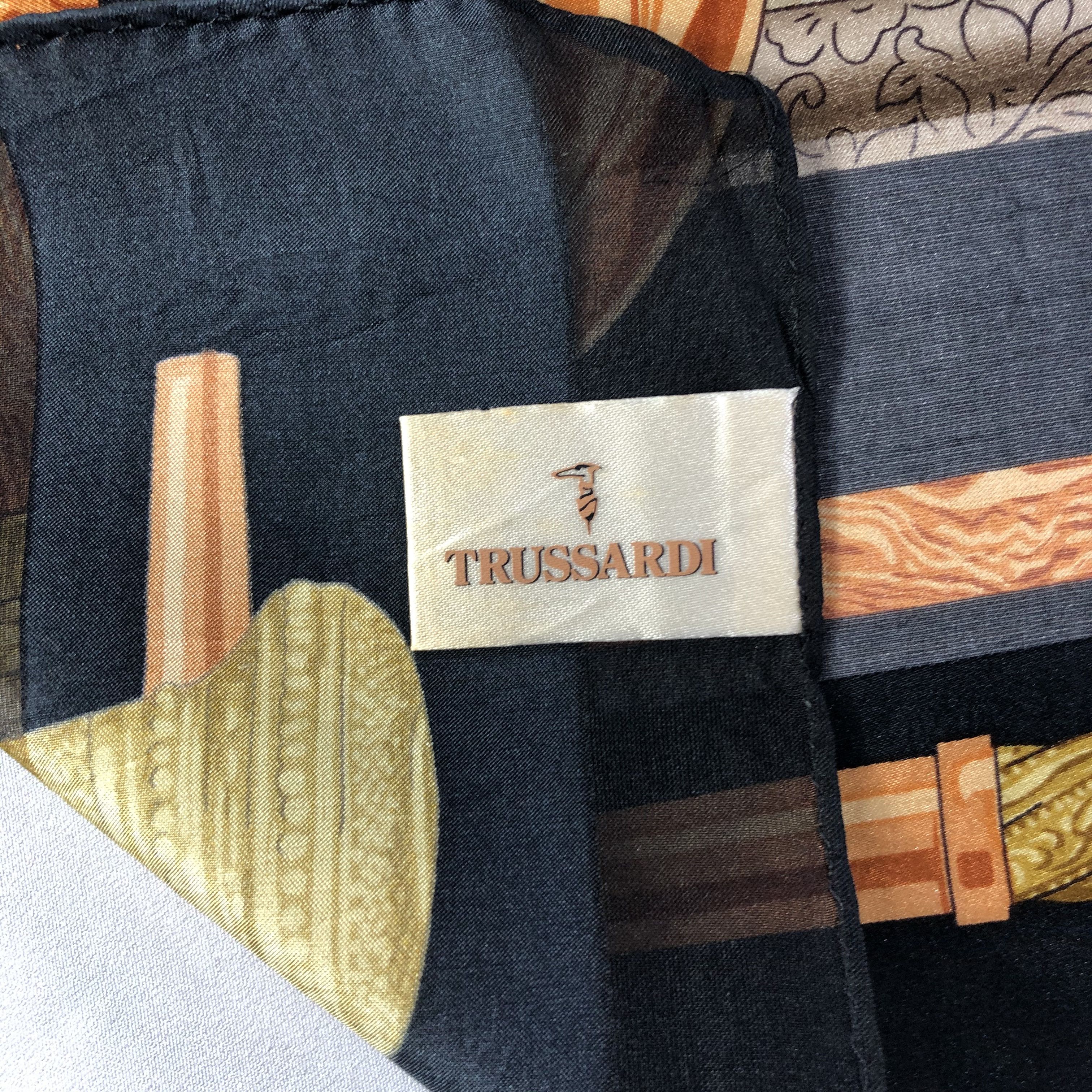 Trussardi × Vintage Vintage Trussardi Silk Scarf Size ONE SIZE - 5 Thumbnail