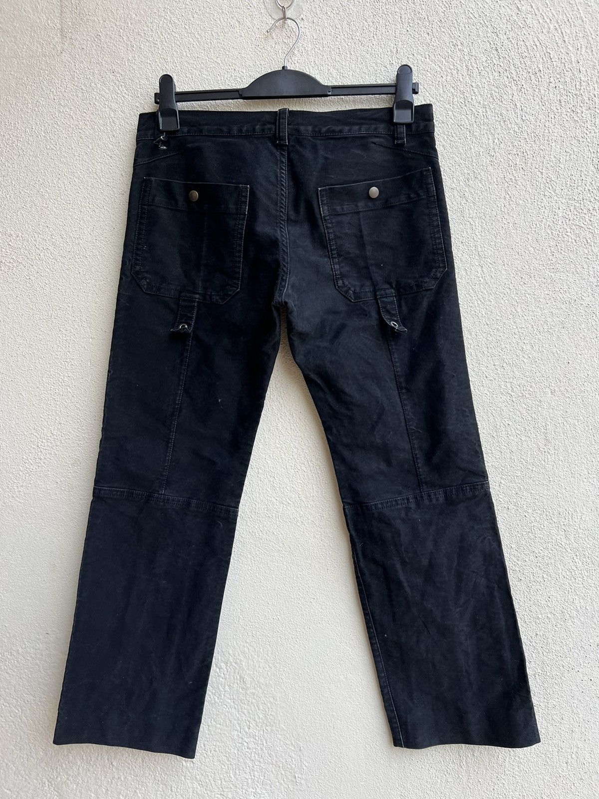 Shellac KENJI ITO Multi Pocket Fade Black Moleskin Cotton Pant Size US 31 - 14 Thumbnail