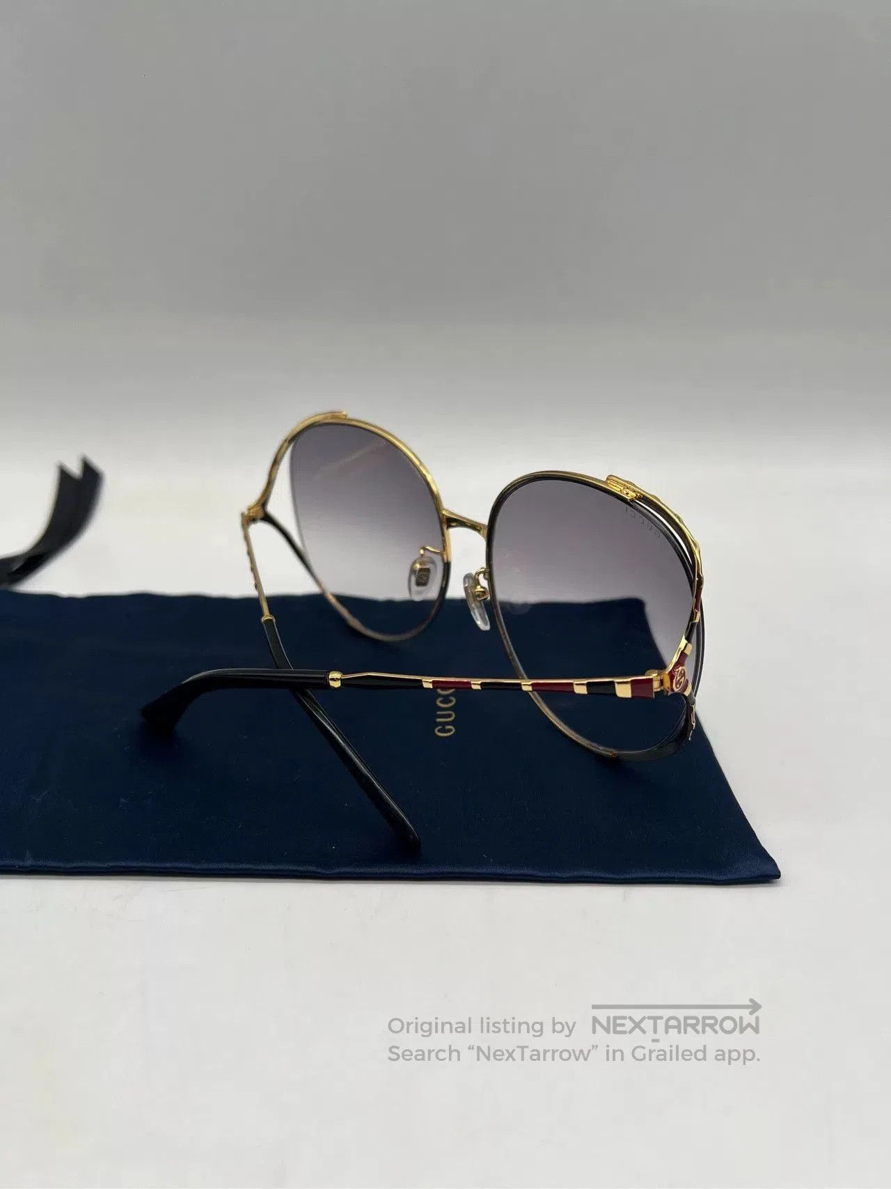 Gucci gucci bamboo sunglasses in red and black. Size ONE SIZE - 9 Thumbnail