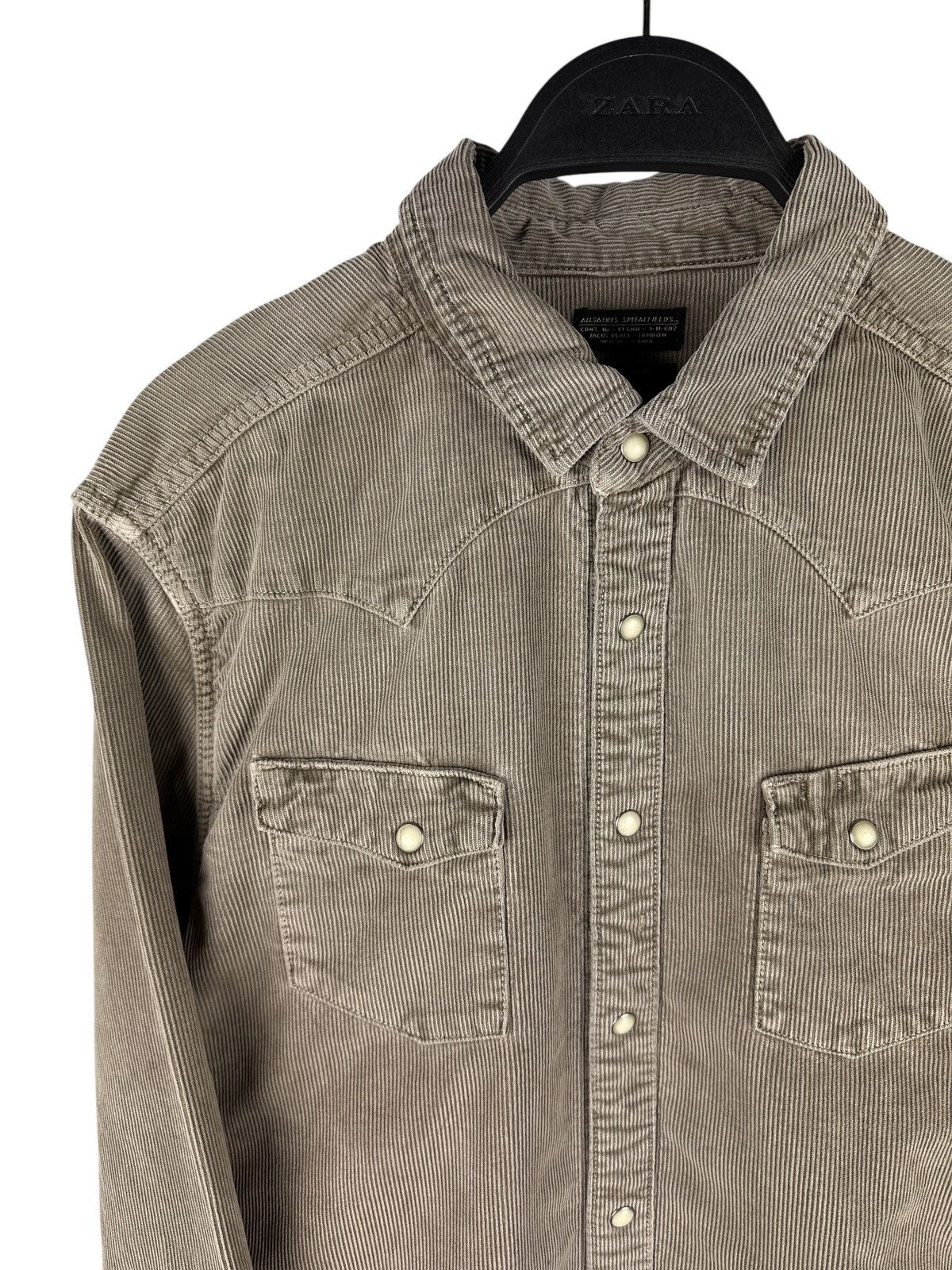 Allsaints Vintage Allsaints Spitalfields Char Ban Corduroy Shirt L/S Size US M / EU 48-50 / 2 - 2 Thumbnail