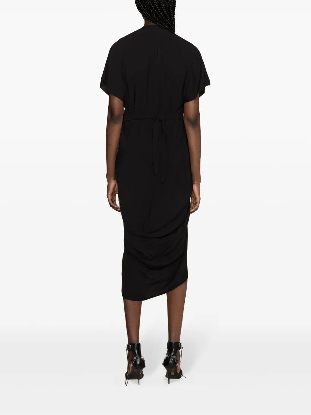 Rick Owens o1y0126 Midi Dress in Black Size S / US 4 / IT 40 - 3 Thumbnail