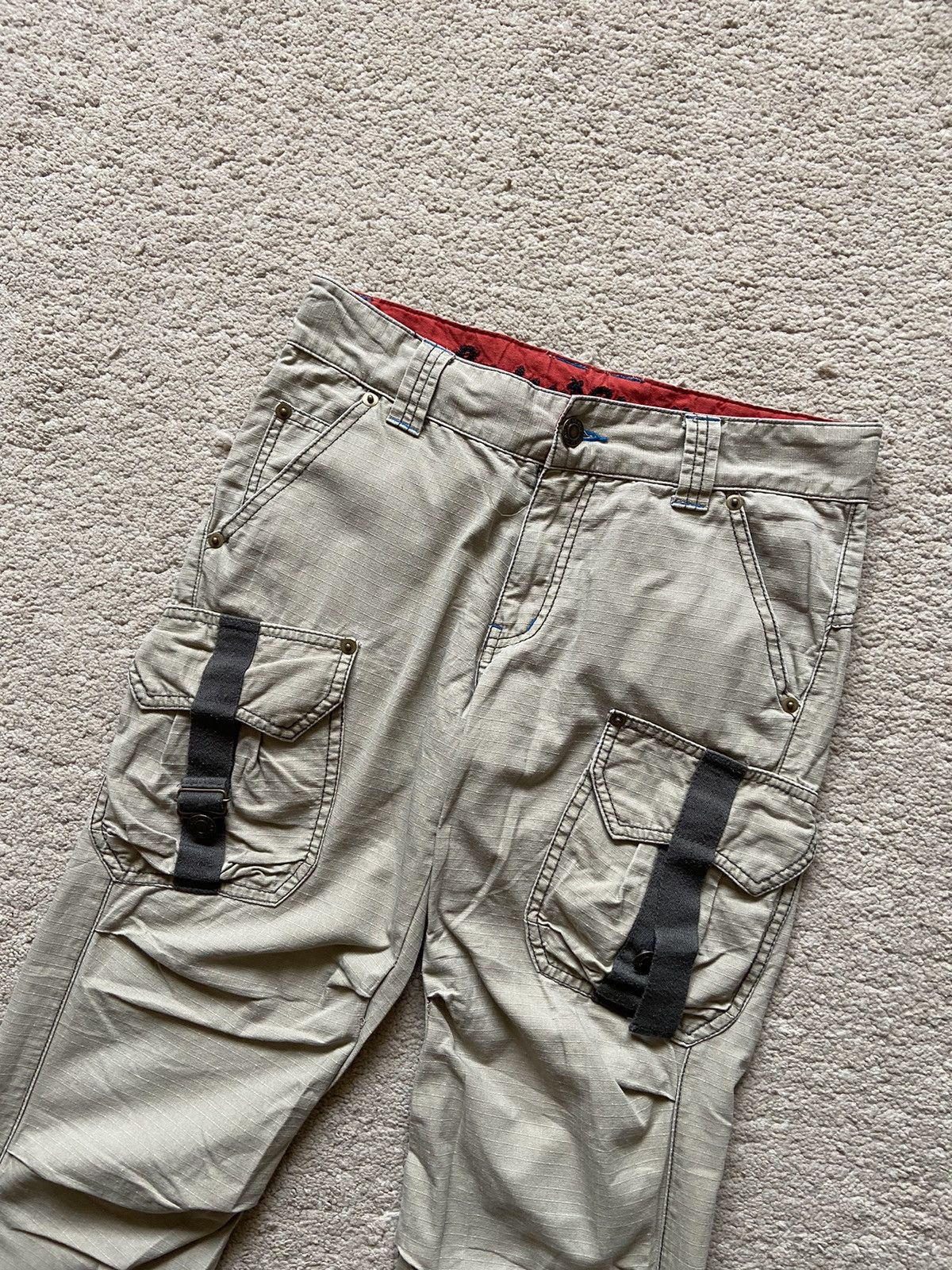 14th Addiction × Japanese Brand Vintage Ba-tsu Cargo Ripstop Flare Pants Size US 29 - 4 Thumbnail
