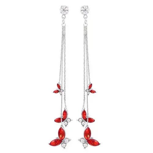 Other Women's Crystal Butterfly Long Tassel Dangle Drop Earrings Size ONE SIZE - 2 Thumbnail