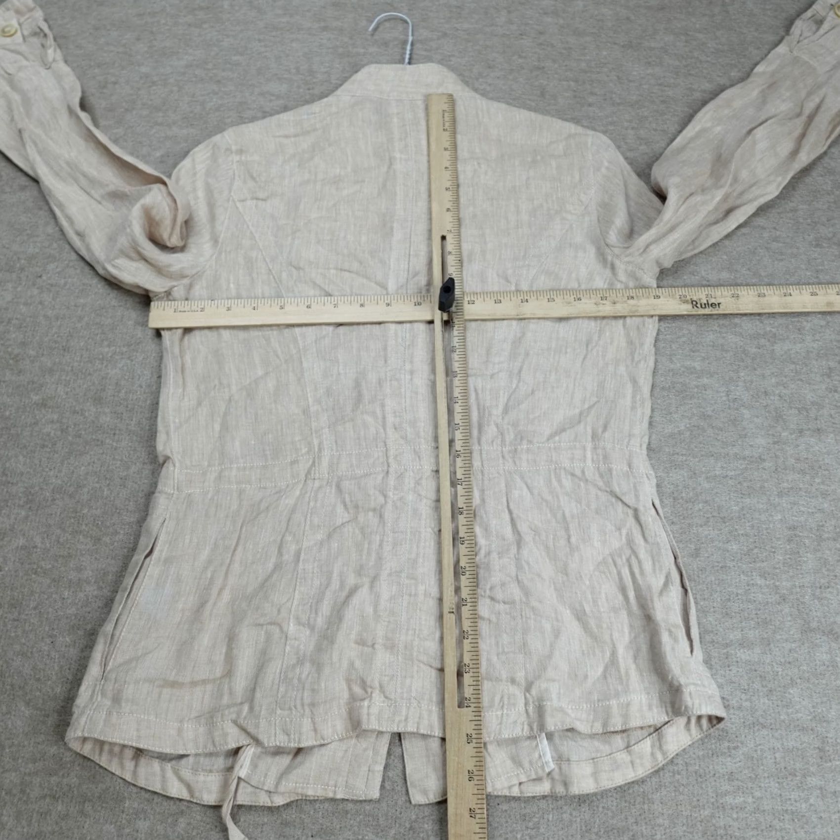 J.McLaughlin J. McLaughlin Jacket Women Beige Linen Solid Small 100% Linen Casual Modern Basic Jacket Womens Small Beige Linen Solid 100% Linen Size S / US 4 / IT 40 - 4 Thumbnail