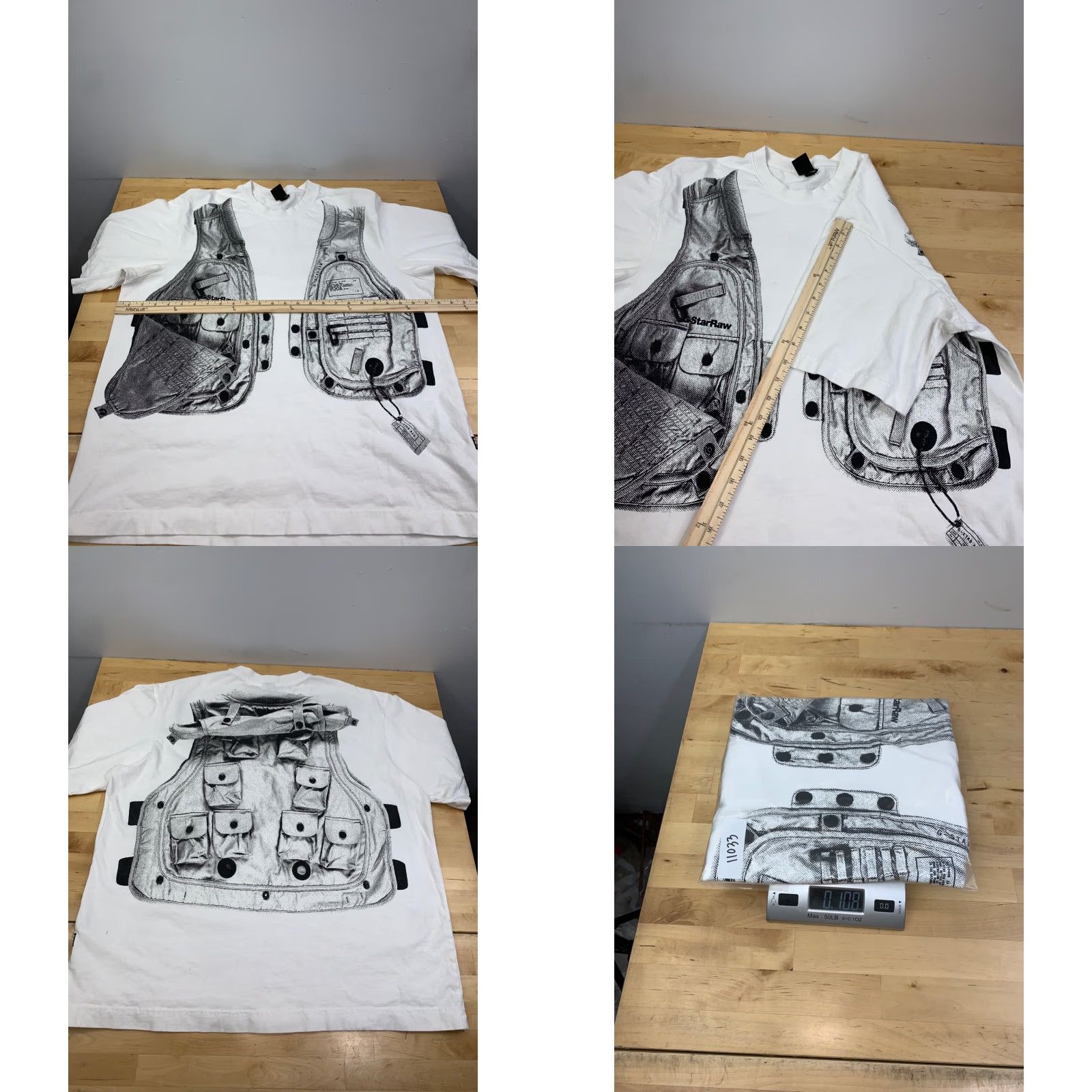 G-Star G Star Raw Archive Vest Boxy T Shirt Mens XL White Crew Neck 11033 Size US XL / EU 56 / 4 - 8 Thumbnail