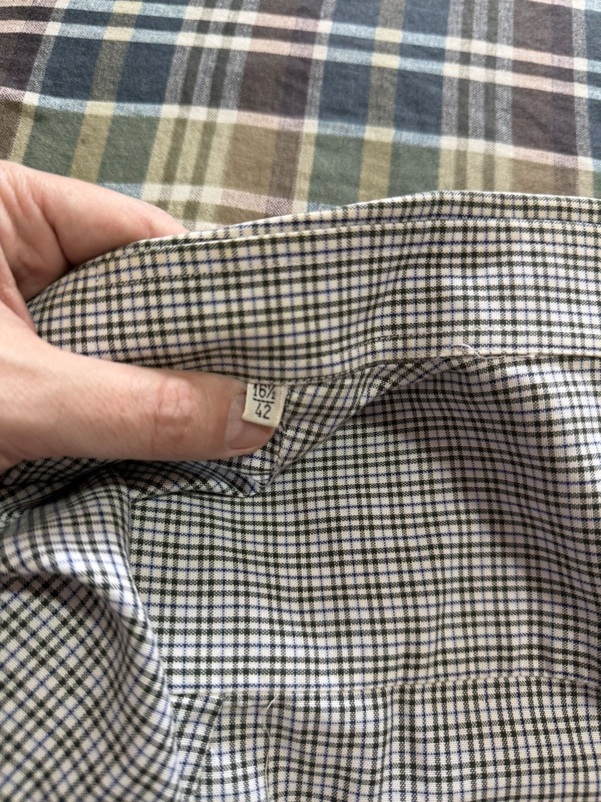 Loro Piana Loro Piana Blue Checkered Shirt Size US L / EU 52-54 / 3 - 4 Thumbnail