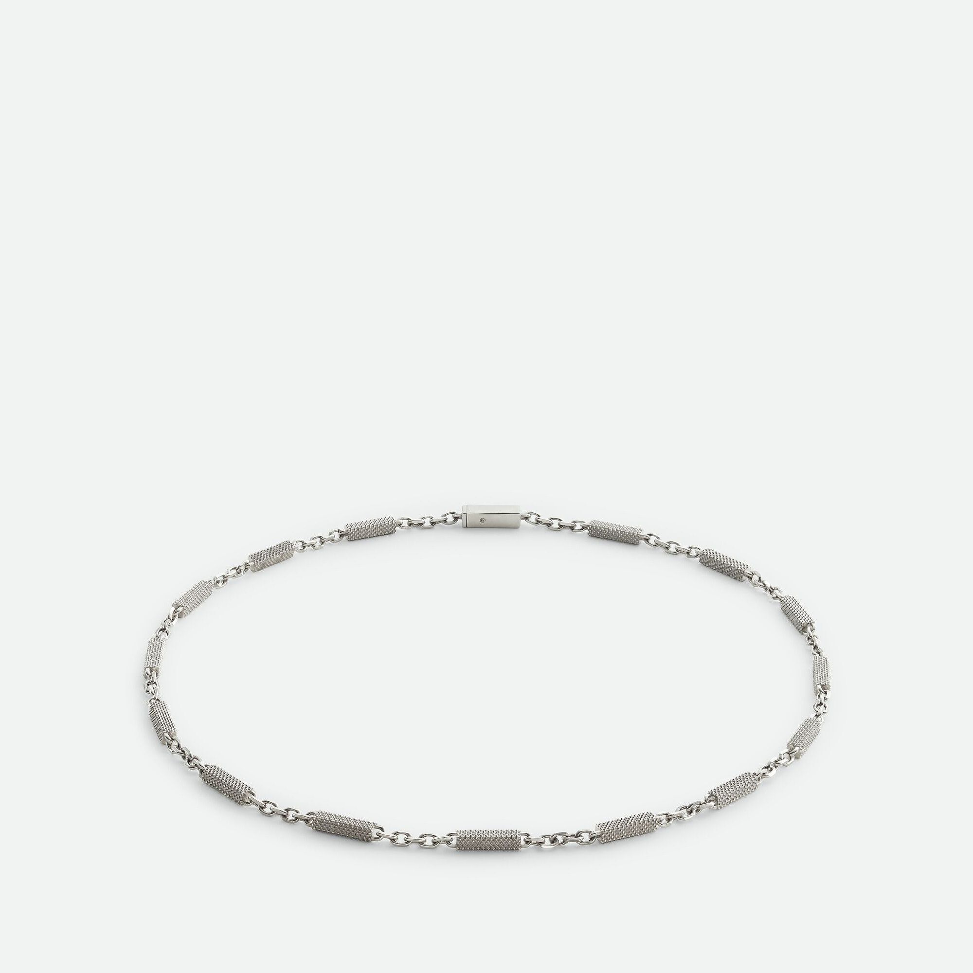 Bottega Veneta Pen Sterling Silver Chain Necklace Size ONE SIZE - 1 Thumbnail