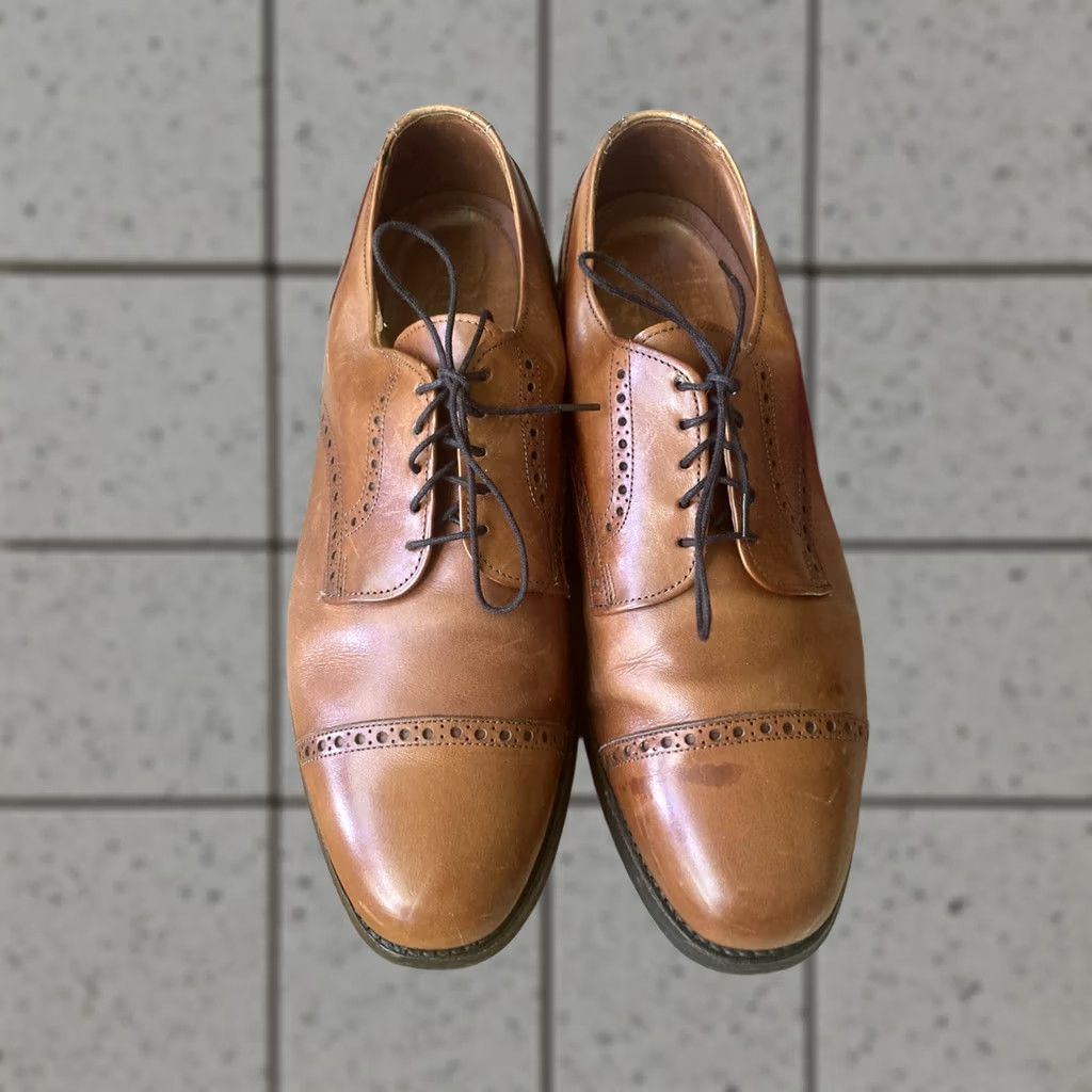Allen Edmonds Allen Edmonds Benton Cap Toe Oxford Brown Leather Shoes Mens Size 10.5 D Size ONE SIZE - 1 Thumbnail