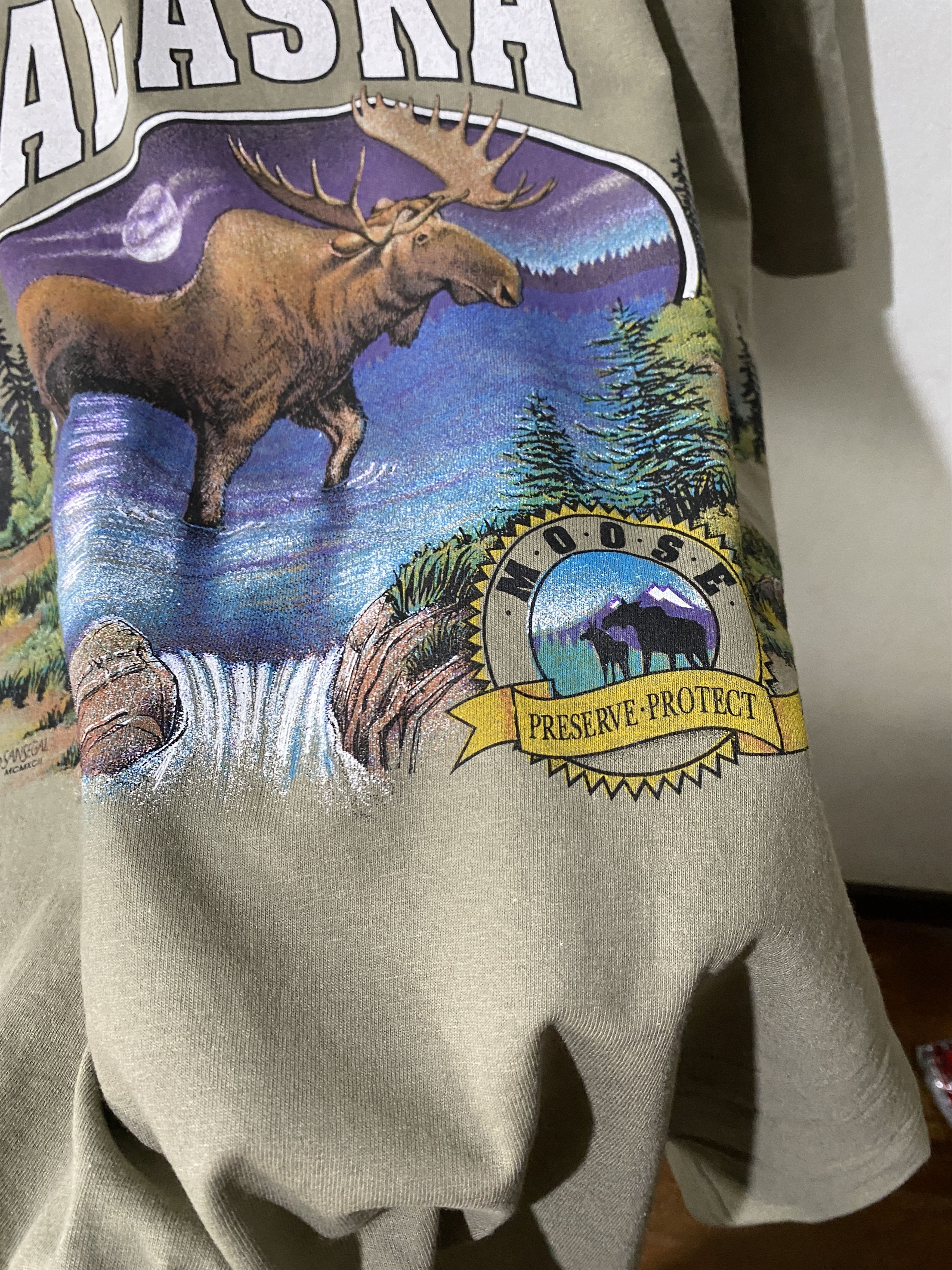 Vintage 90s Alaska Moose Shirt