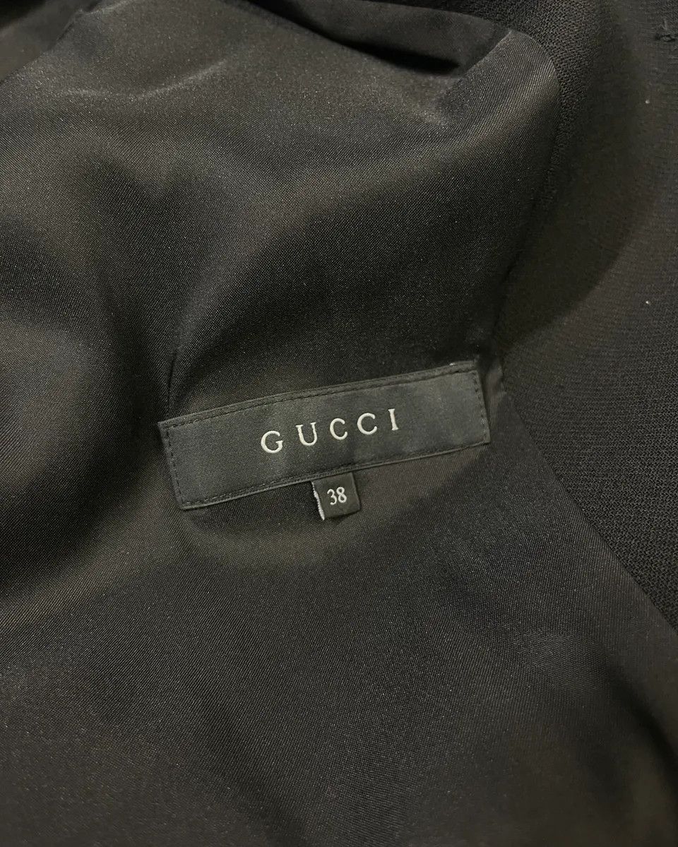 Gucci 2010s Gucci Leopard Collar Black Wool Jacket Size M / US 6-8 / IT 42-44 - 10 Thumbnail