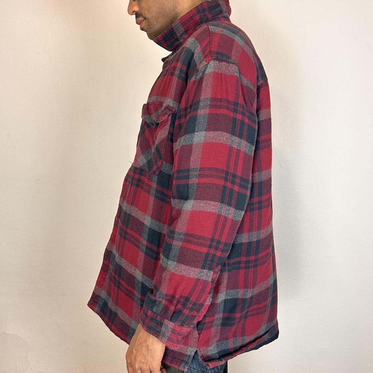 Cherokee Vintage Cherokee Red/Navy Plaid Quilted Flannel Jacket - XL Size US XL / EU 56 / 4 - 4 Thumbnail