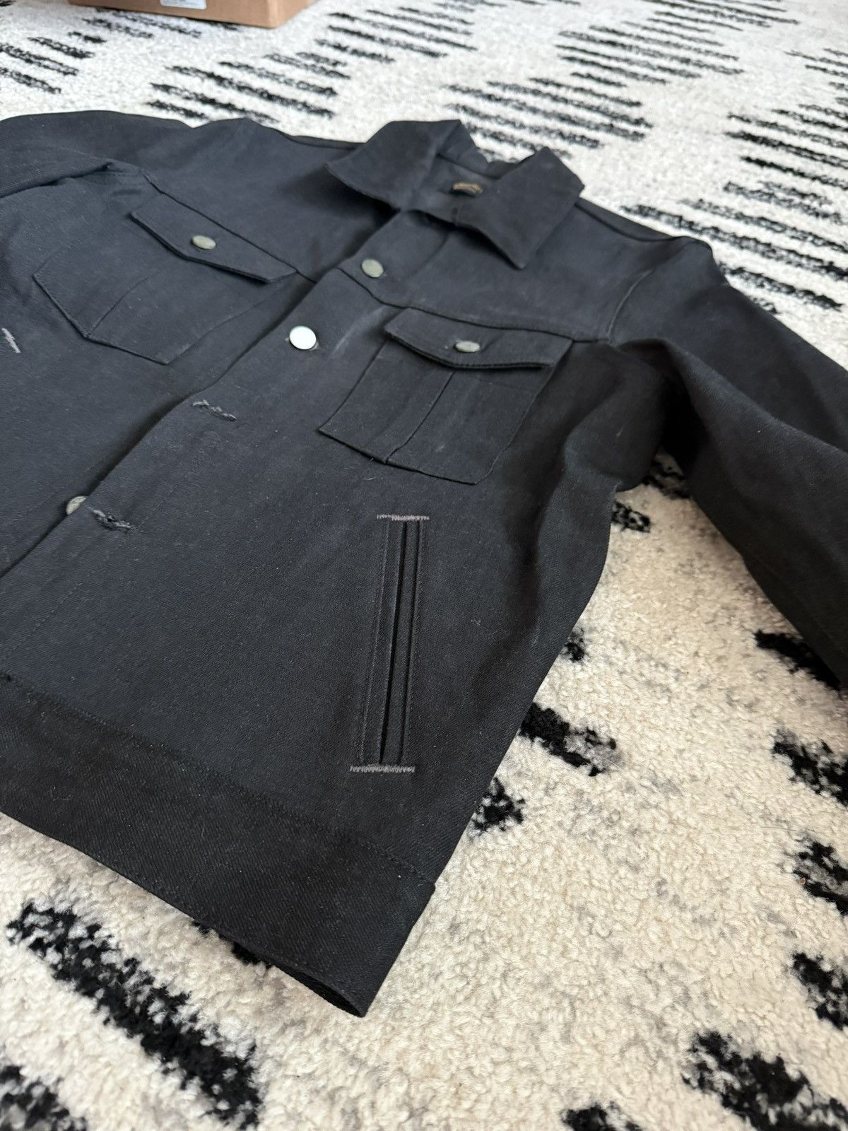 Schaeffers Garment Hotel SULFUR BLACK - DENIM JACKET Size US M / EU 48-50 / 2 - 2 Thumbnail