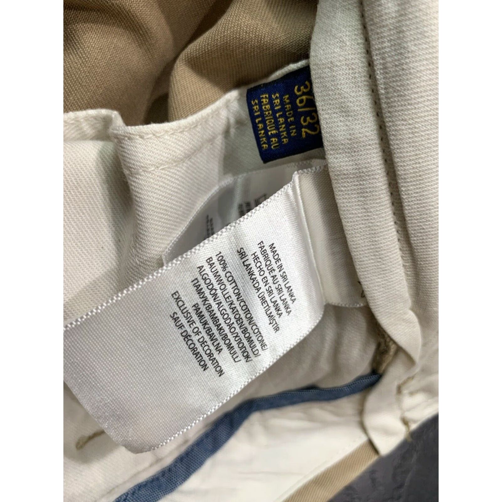 Polo Ralph Lauren POLO RALPH LAUREN CHINO PANTS 36X32 BEIGE FLAT FRONT CASUAL MENS Size US M / EU 48-50 / 2 - 5 Thumbnail