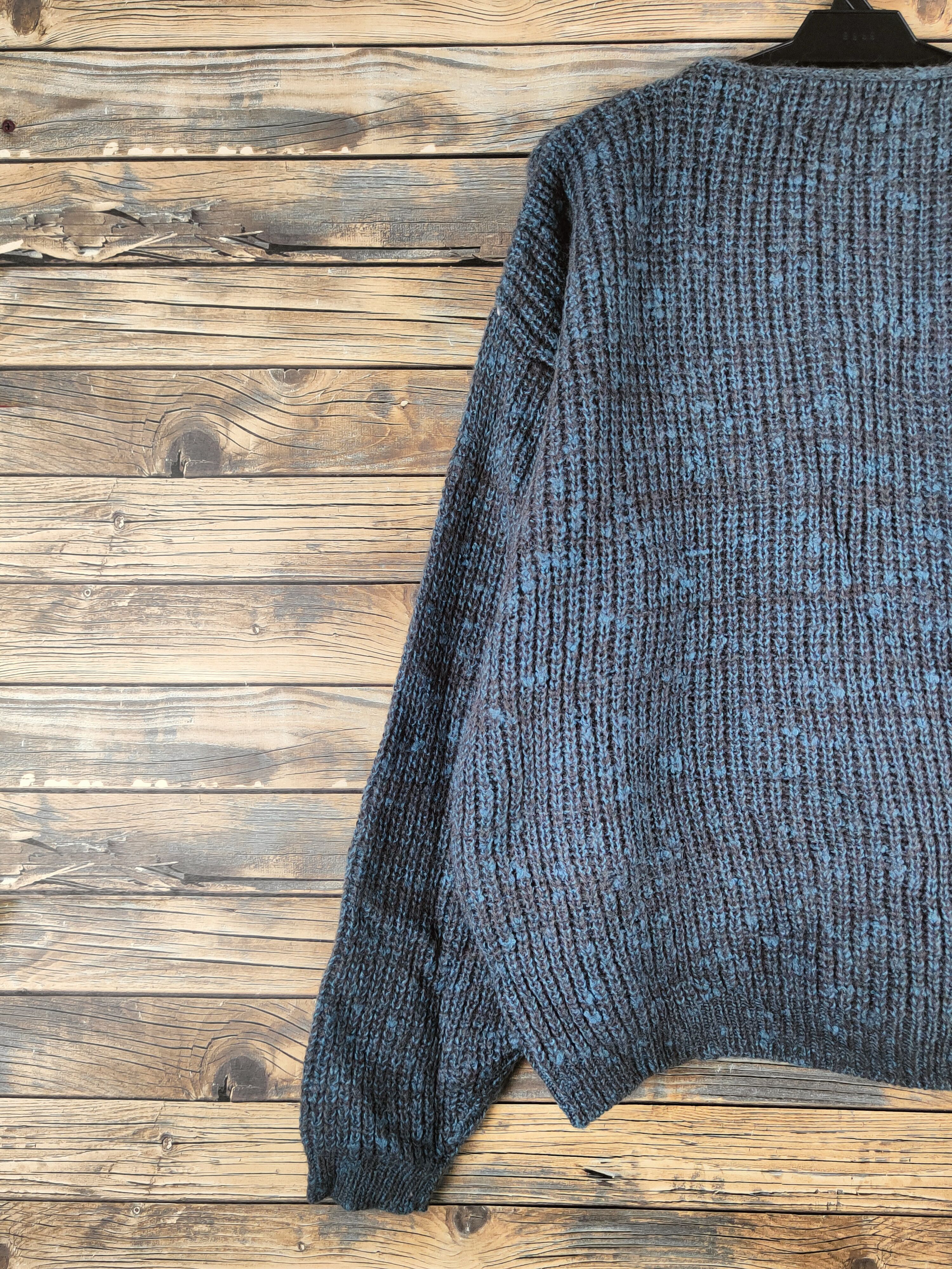 Japanese Brand DL Uomo Arbiter Dark Gray Blue Knitwear Cardigans # 46-389 Size US L / EU 52-54 / 3 - 8 Thumbnail