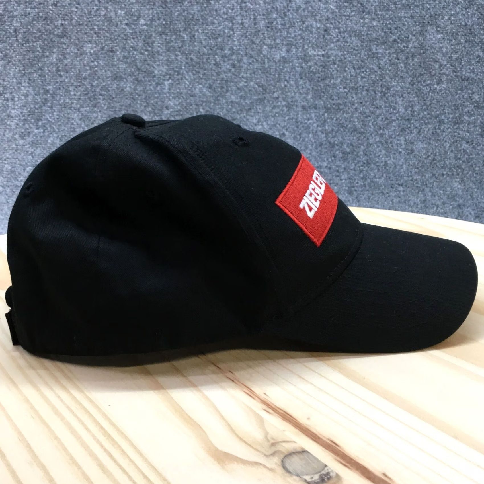 Vintage CAT Baseball Cap Hat Mens One Size Black Cotton Embroidered Logo Basic Size ONE SIZE - 4 Thumbnail