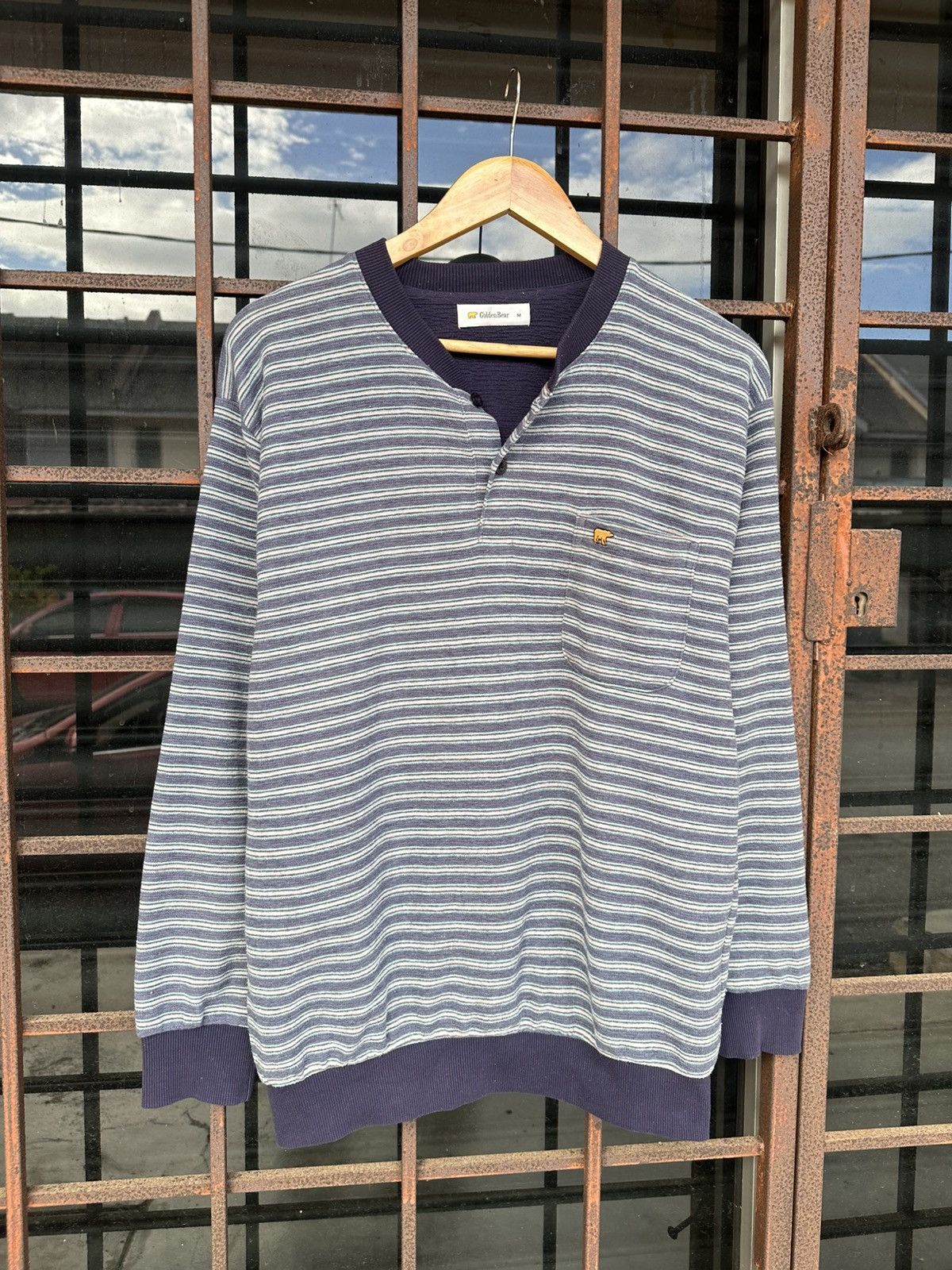 Golden Bear 👹Vintage Golden Bear Striped Pullover Crewneck Size US M / EU 48-50 / 2 - 3 Thumbnail