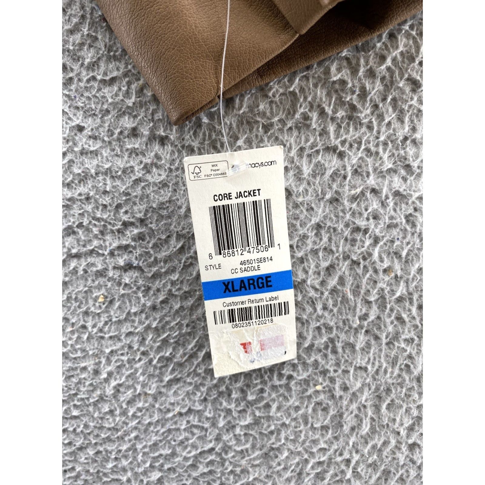 Charter Club Charter Club Women’s Brown Faux Leather Full Zip Core Jacket XL Adult Womens Size XL / US 12-14 / IT 48-50 - 4 Thumbnail