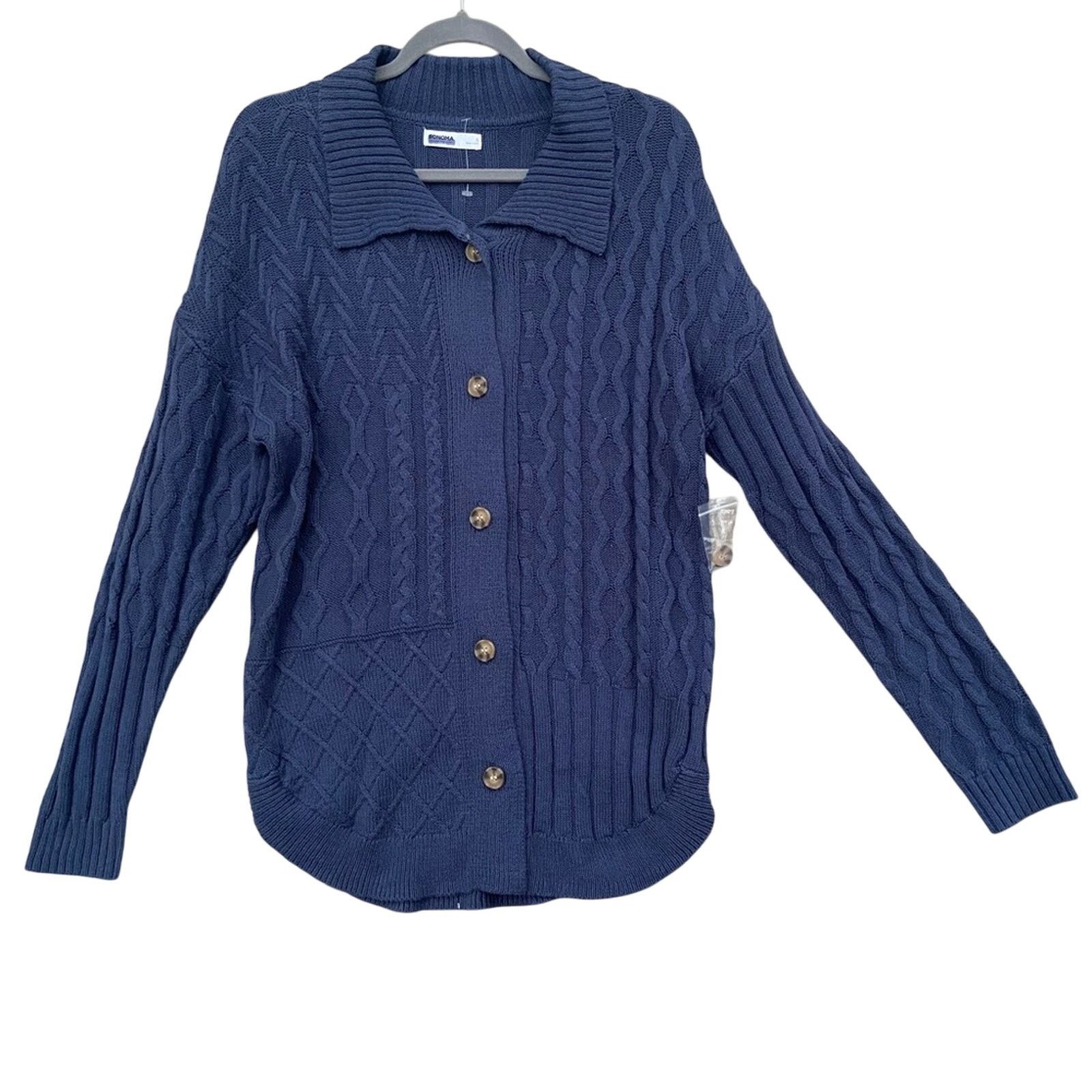 Sonoma New Sonoma Womens Small Button Up Knit Cardigan Sweater Size S / US 4 / IT 40 - 1 Thumbnail